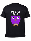 Owl Eyes On Me Graphic Tee - Black
