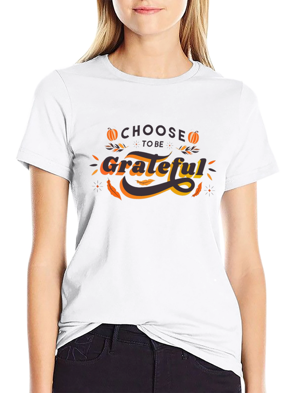 Grateful Thanksgiving Graphic Tee - Black