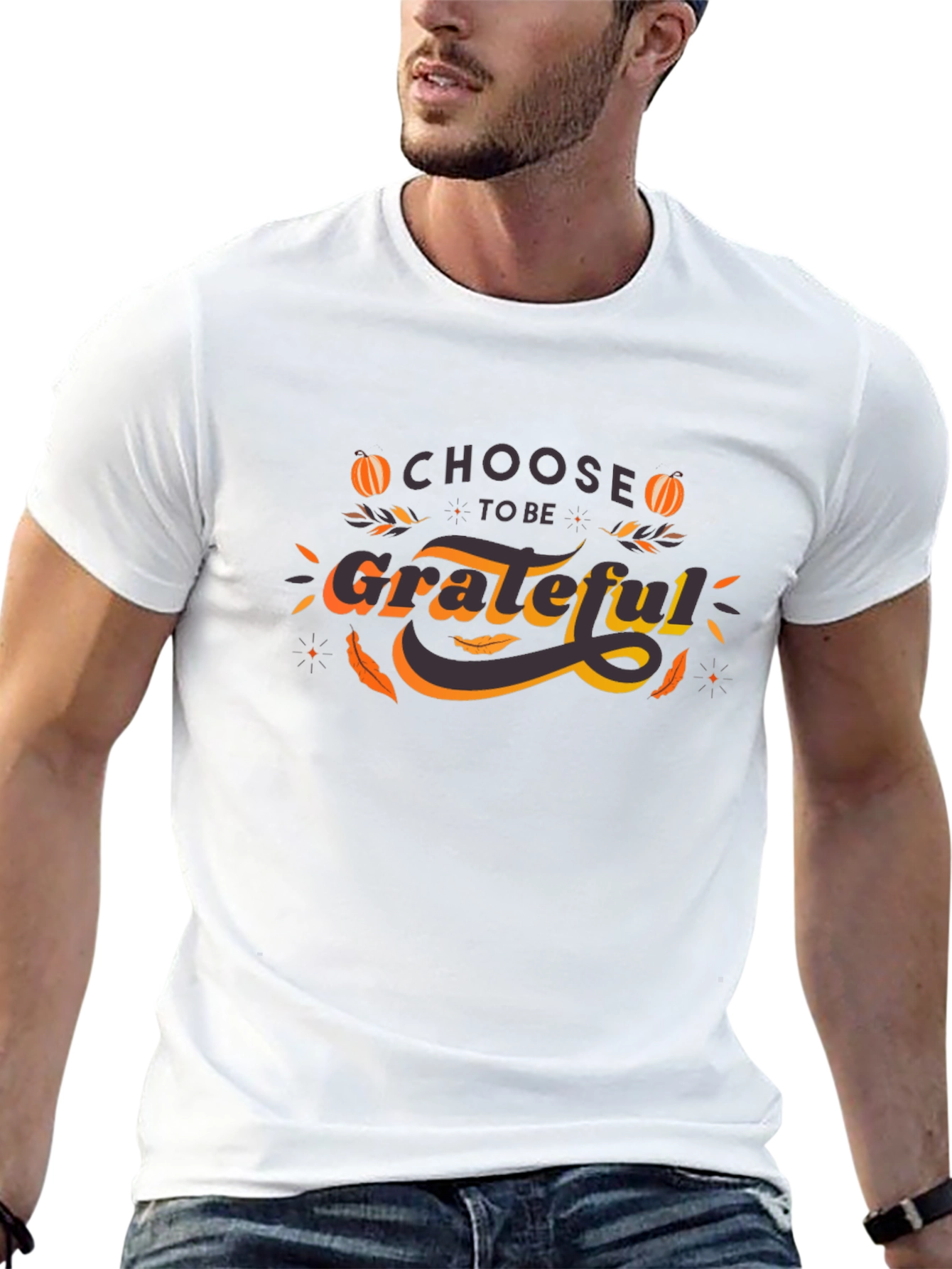 Grateful Thanksgiving Graphic Tee - Black