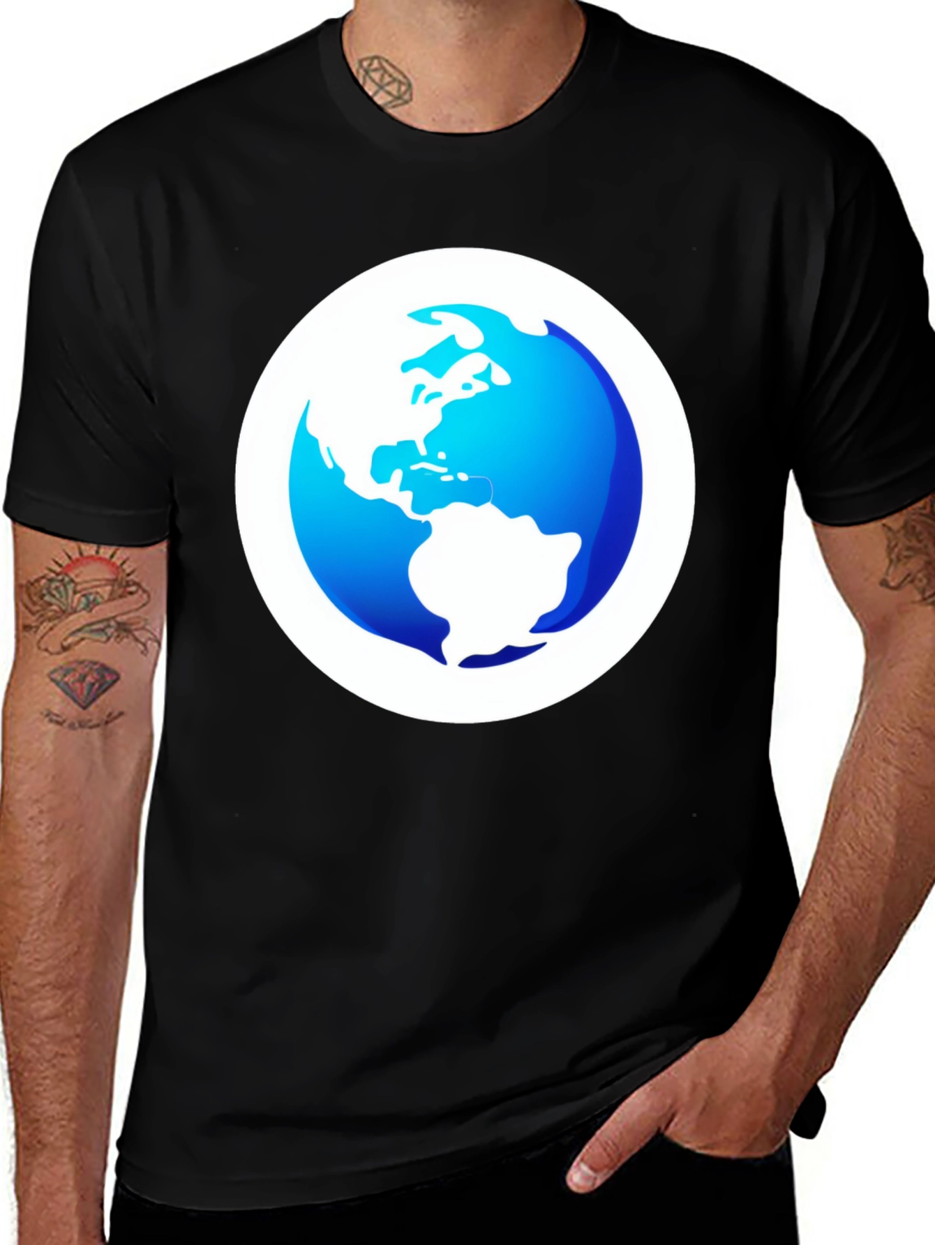 Earth Graphic Black Tee