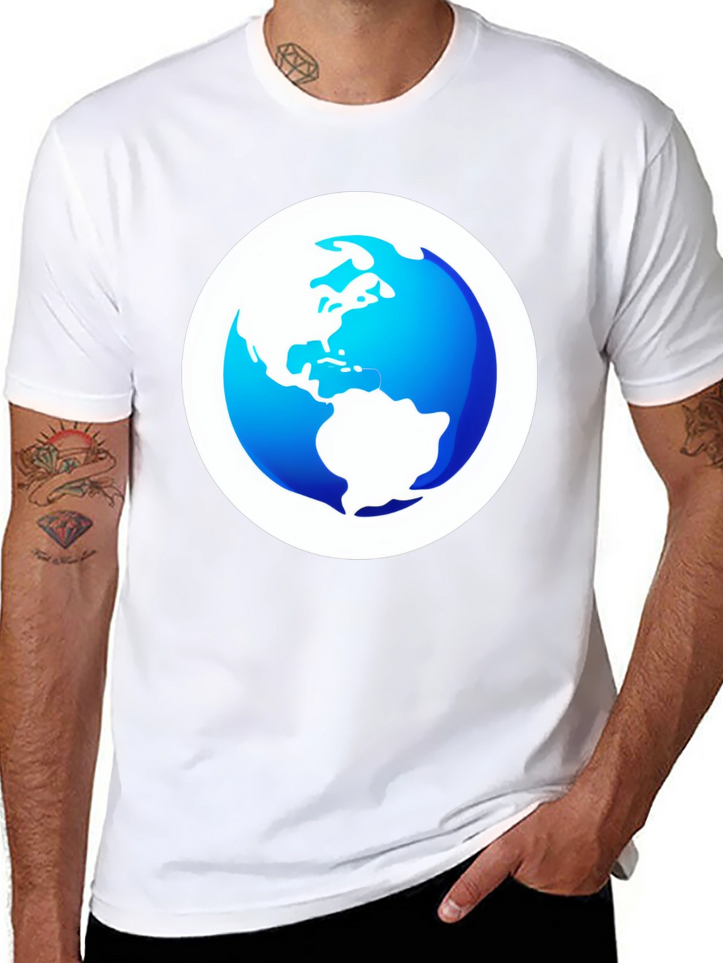 Earth Graphic Black Tee