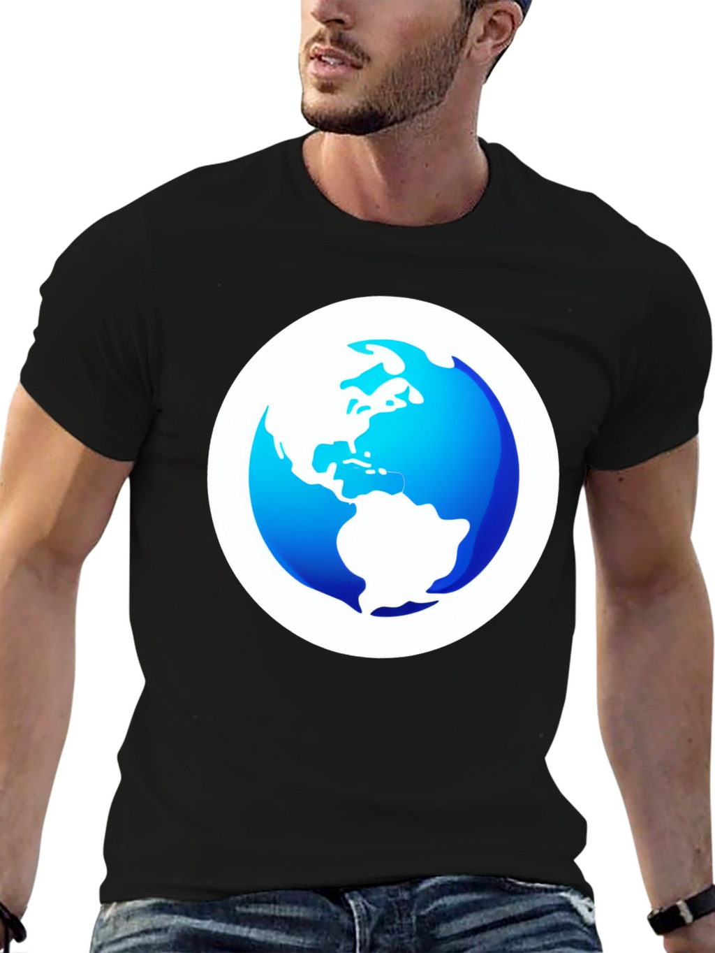 Earth Graphic Black Tee