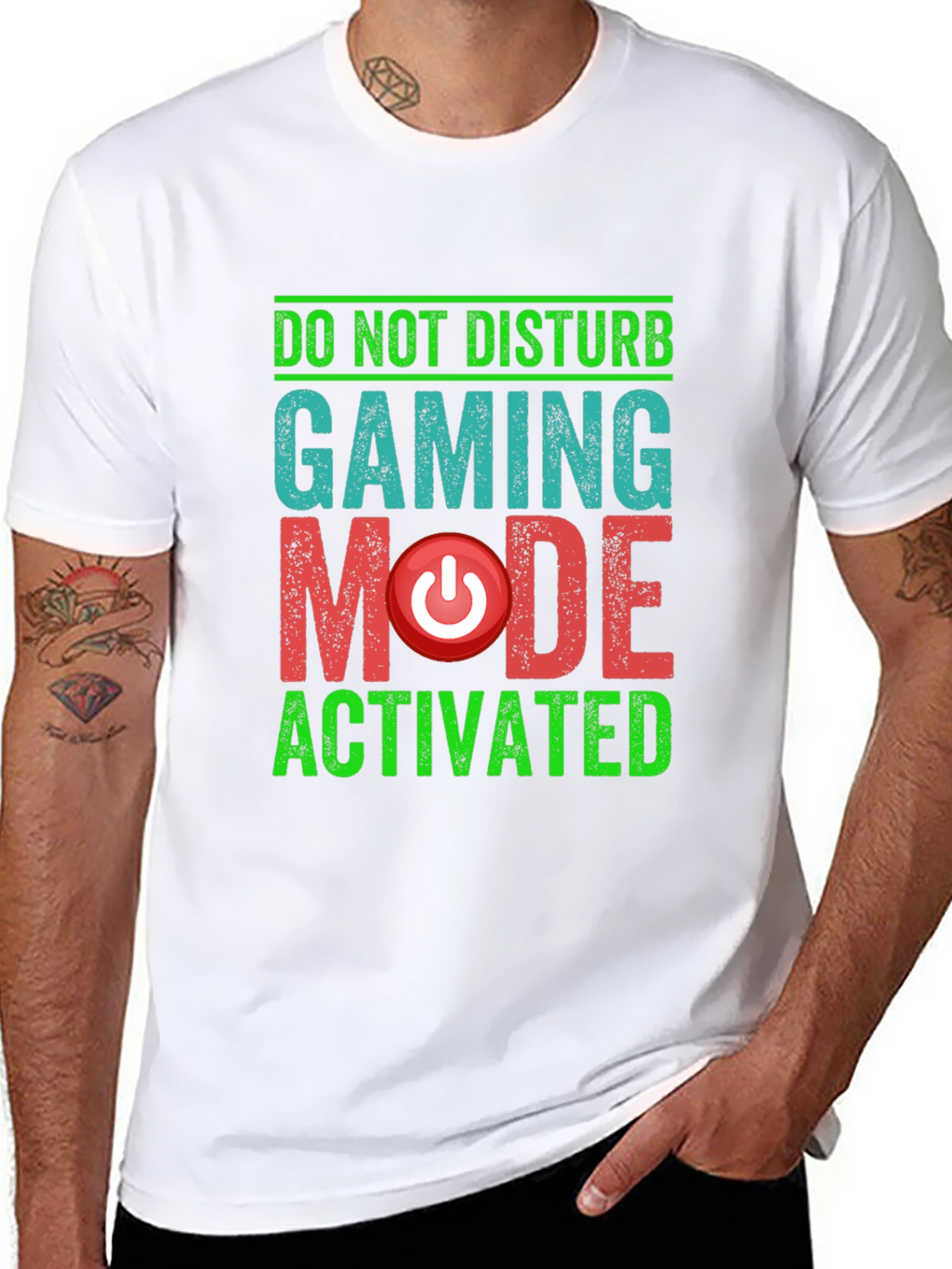 Gaming Mode Activated Graphic Tee - Black