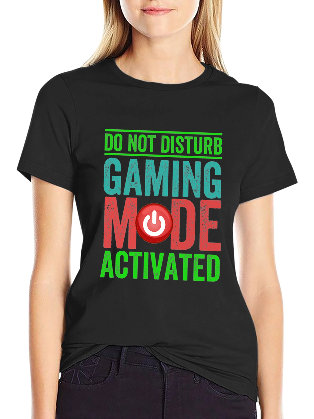 Gaming Mode Activated Graphic Tee - Black