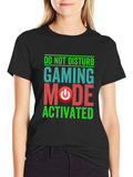 Gaming Mode Activated Graphic Tee - Black