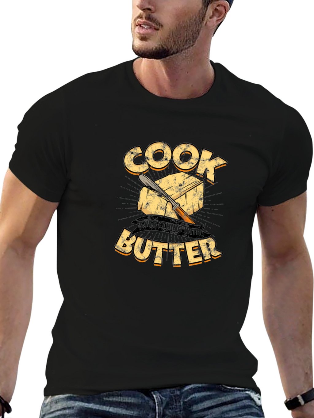 Cook With Butter Black Graphic Tee