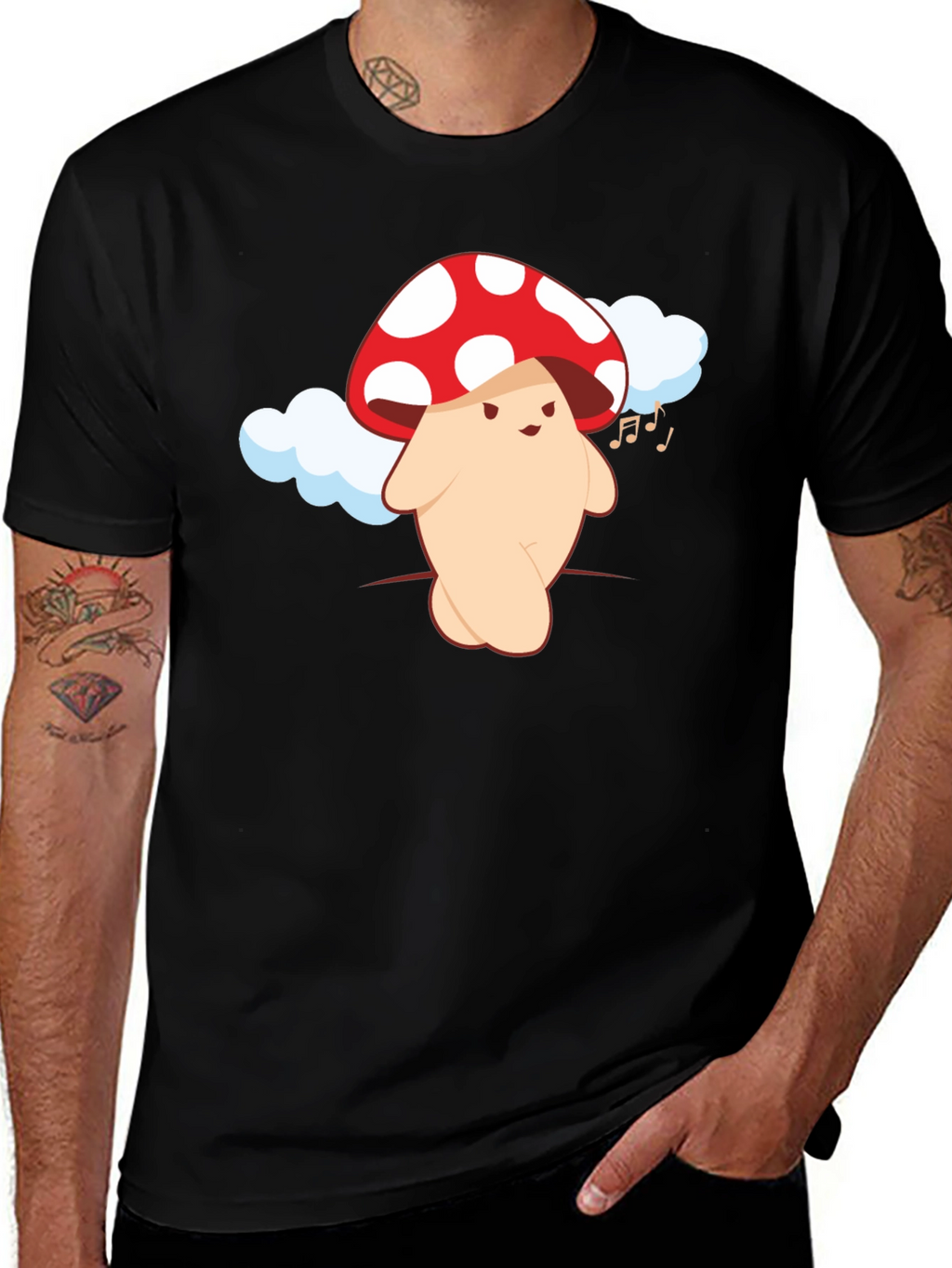 Mushroom Character Graphic Tee - Fun & Unique Design