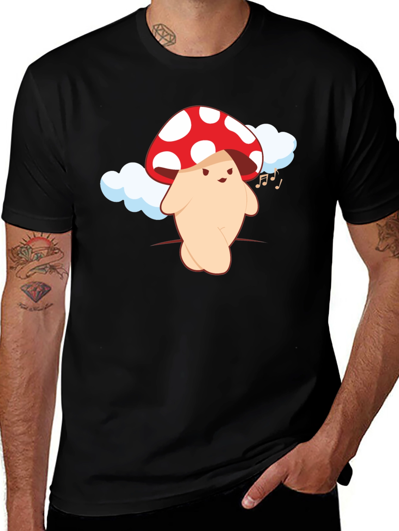 Mushroom Character Graphic Tee - Fun & Unique Design