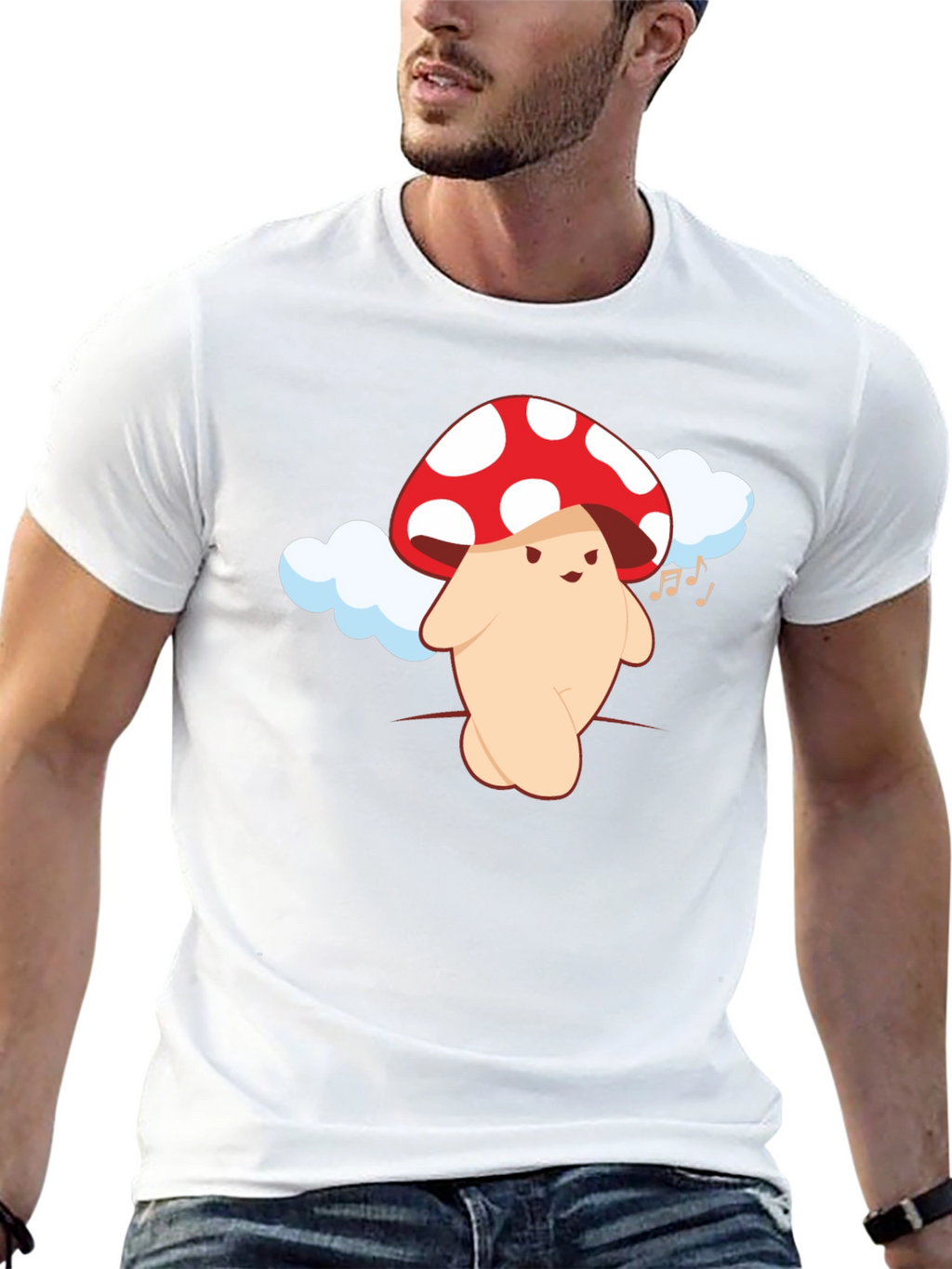 Mushroom Character Graphic Tee - Fun & Unique Design