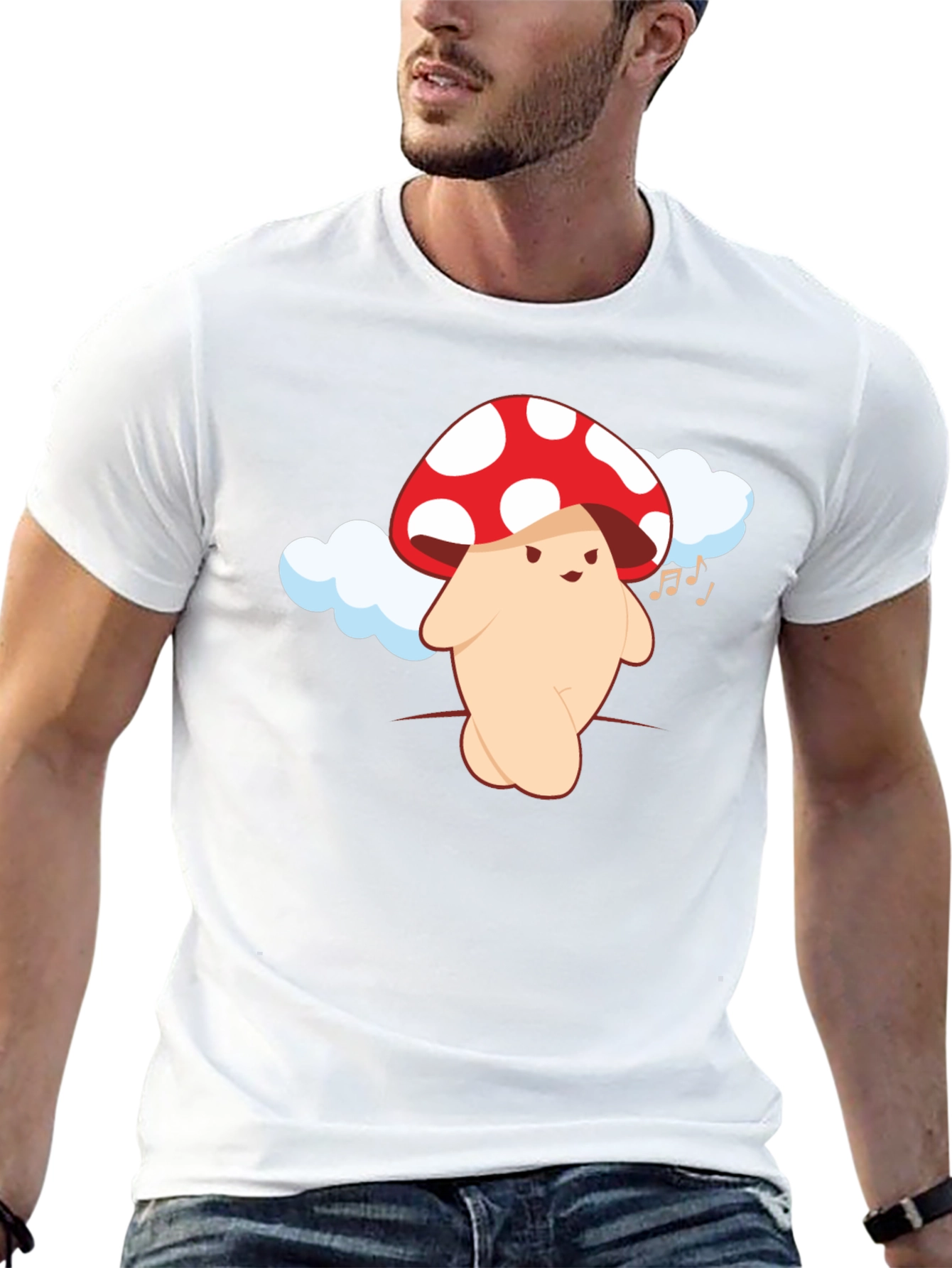 Mushroom Character Graphic Tee - Fun & Unique Design