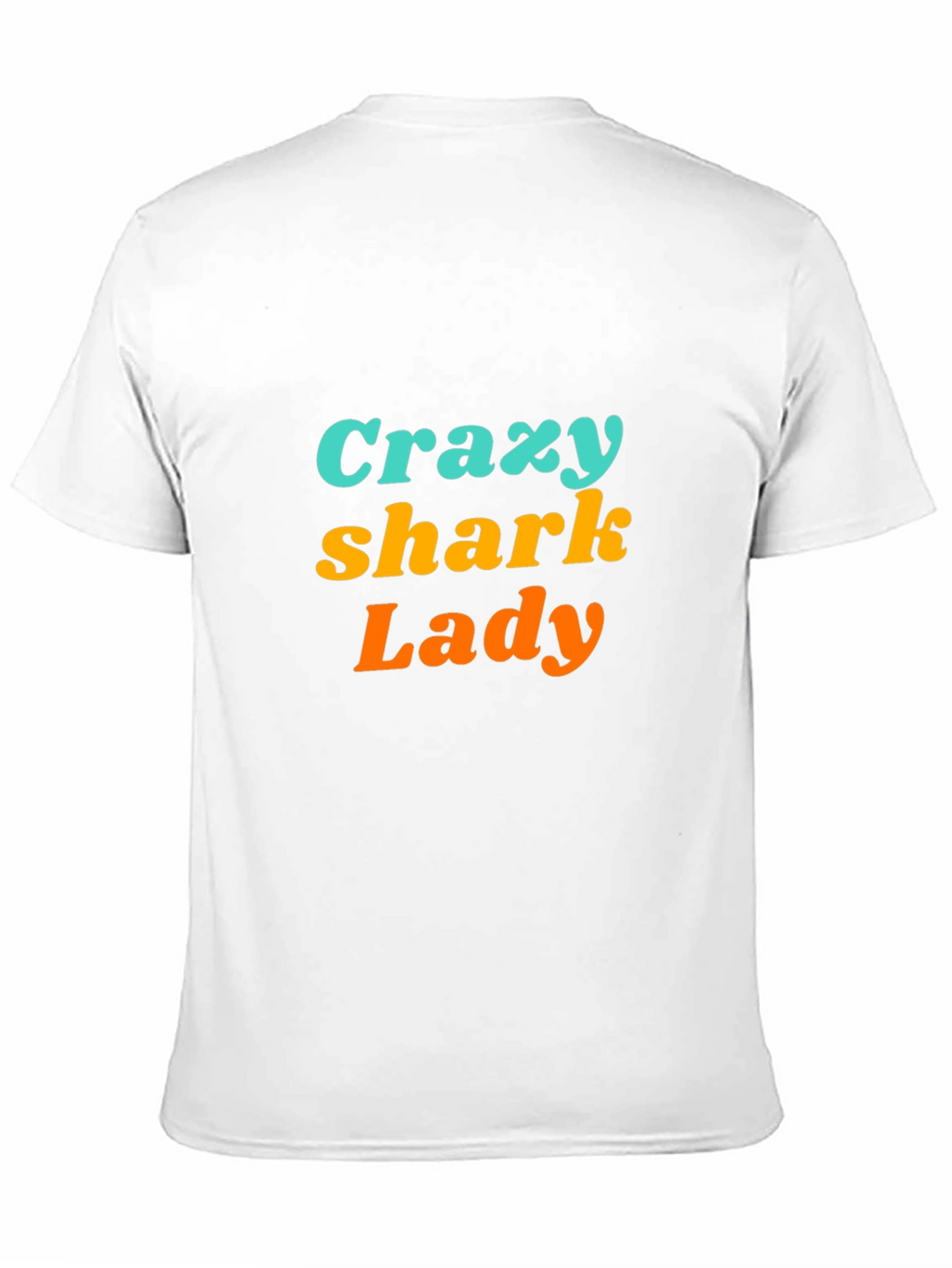 Crazy Shark Lady Black Graphic Tee