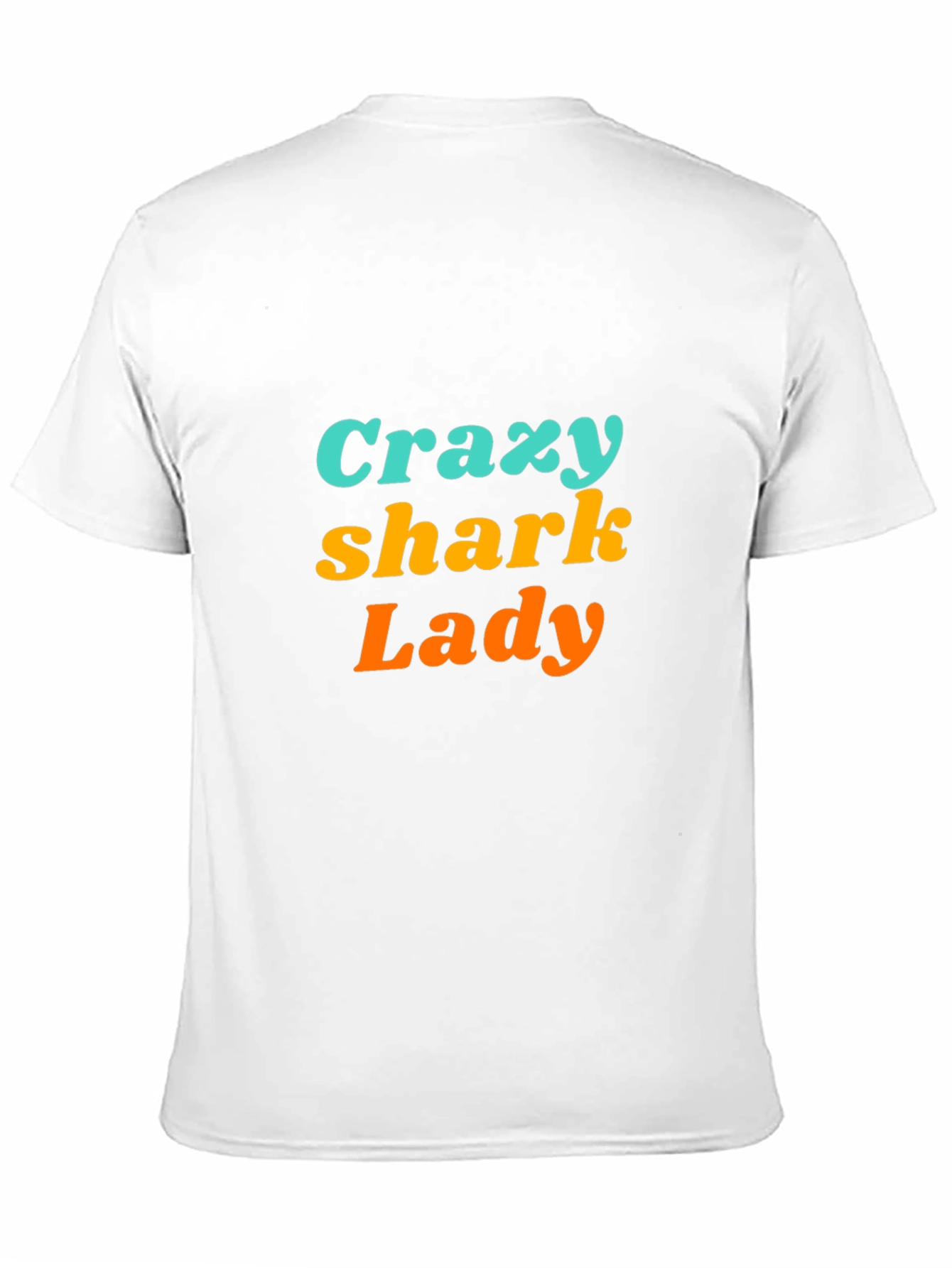 Crazy Shark Lady Black Graphic Tee