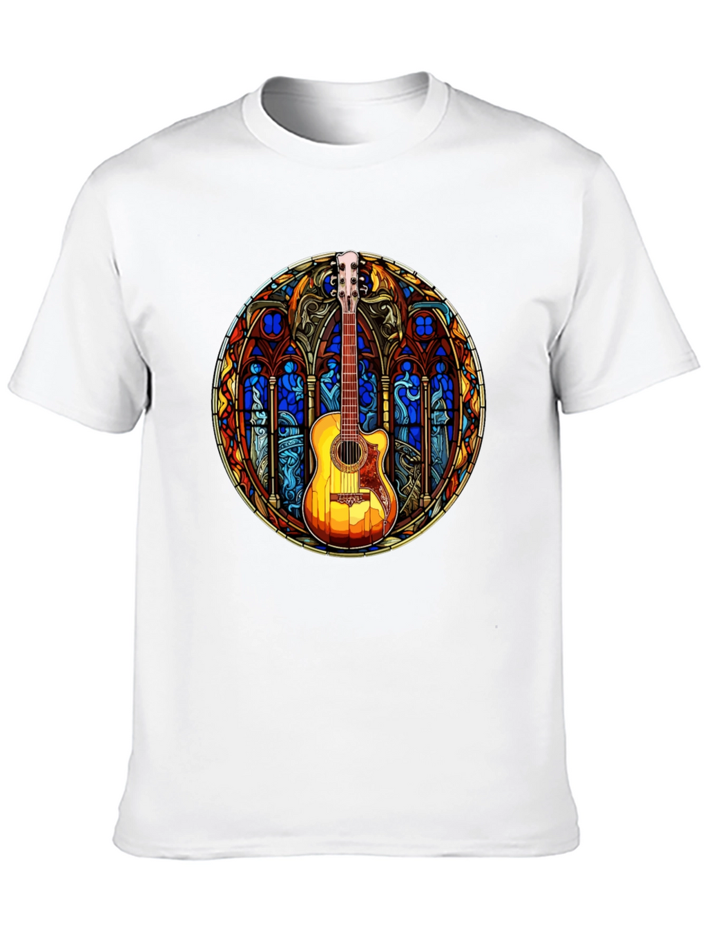 Stained Glass Guitar T-Shirt