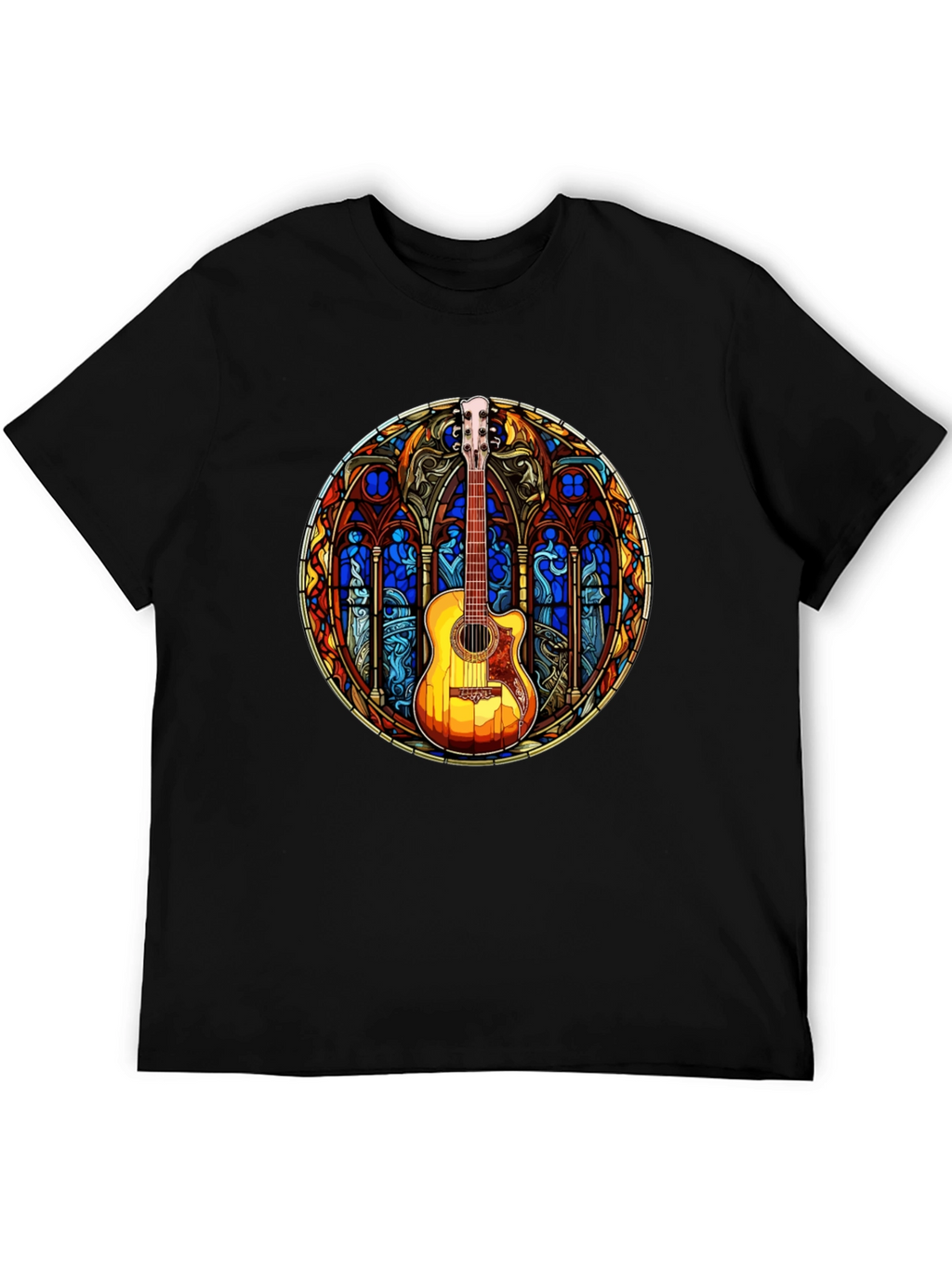 Stained Glass Guitar T-Shirt