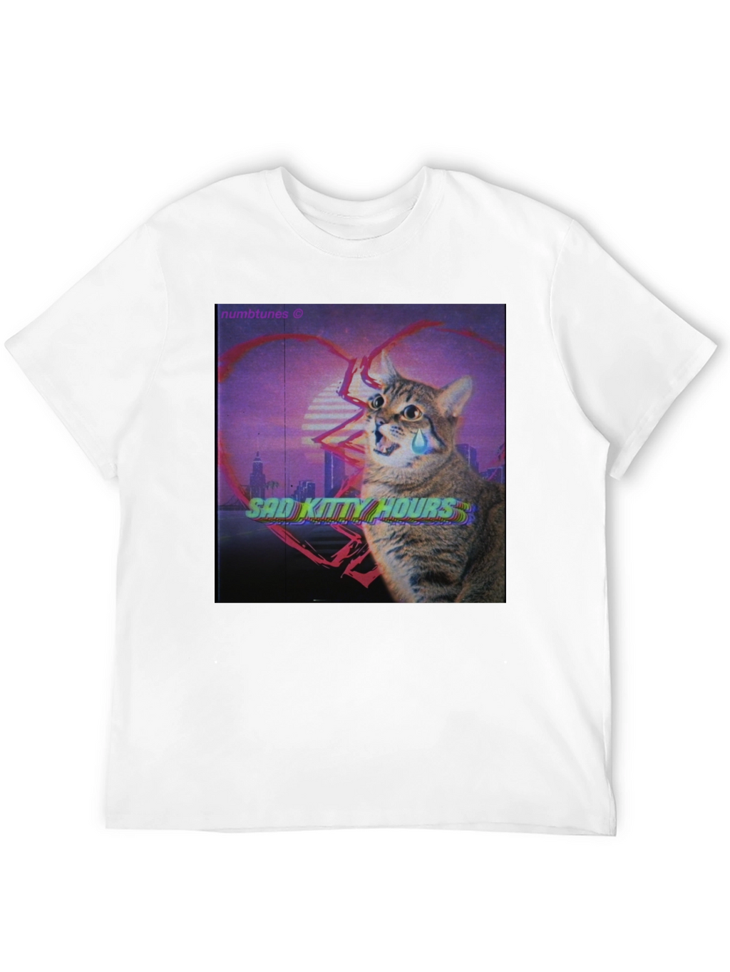 Sad Kitty Hours Graphic T-Shirt