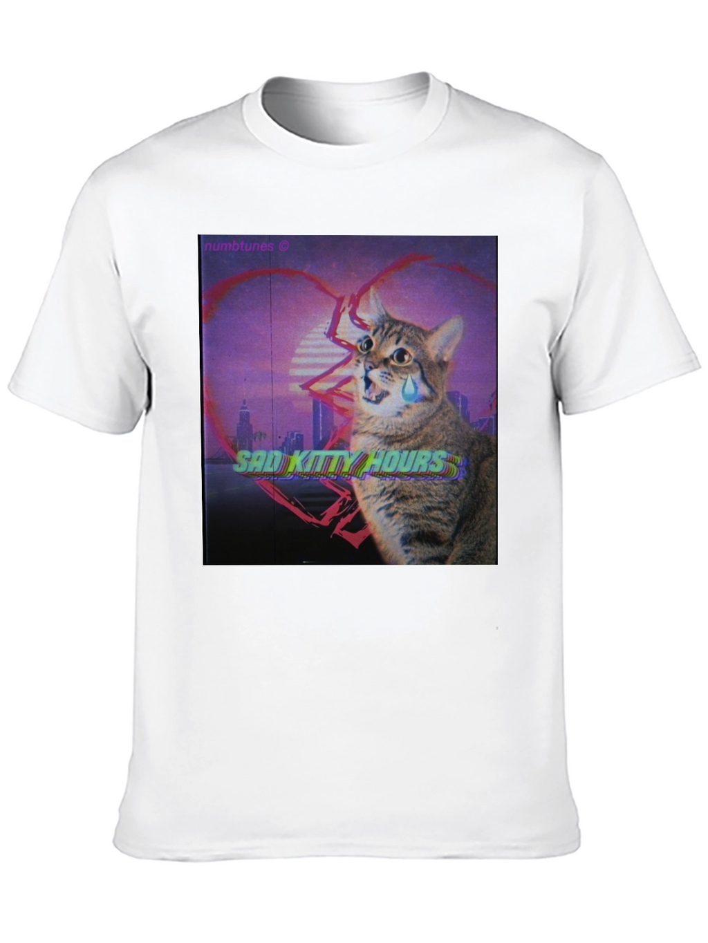 Sad Kitty Hours Graphic T-Shirt