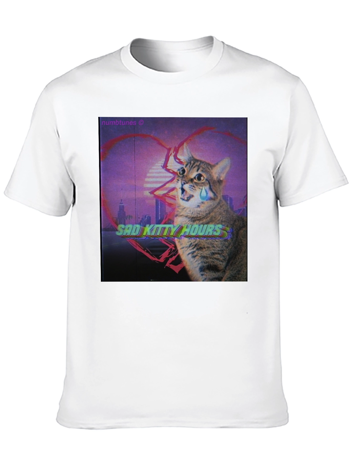 Sad Kitty Hours Graphic T-Shirt