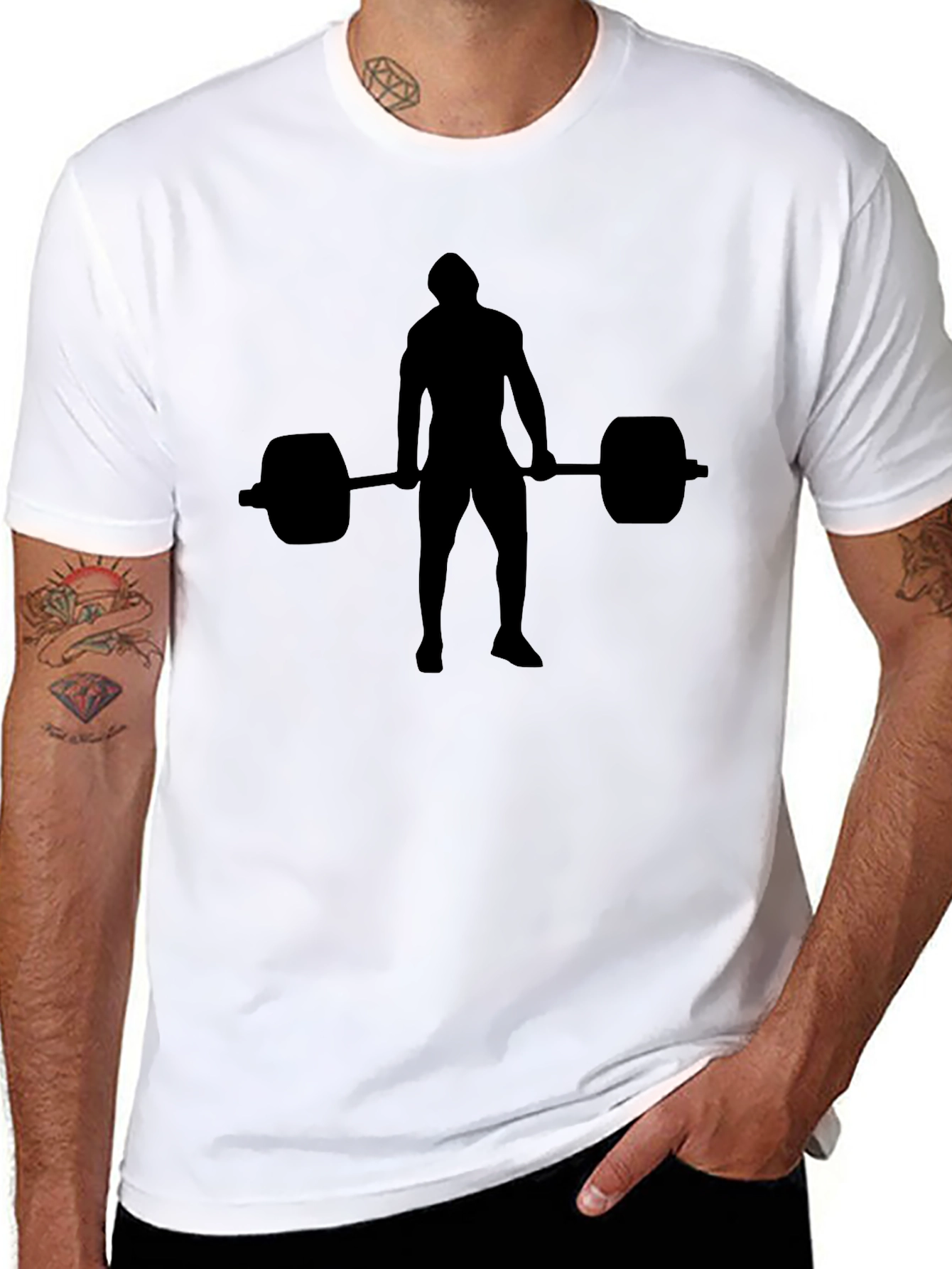 Weightlifter Silhouette T-Shirt - Gym Apparel