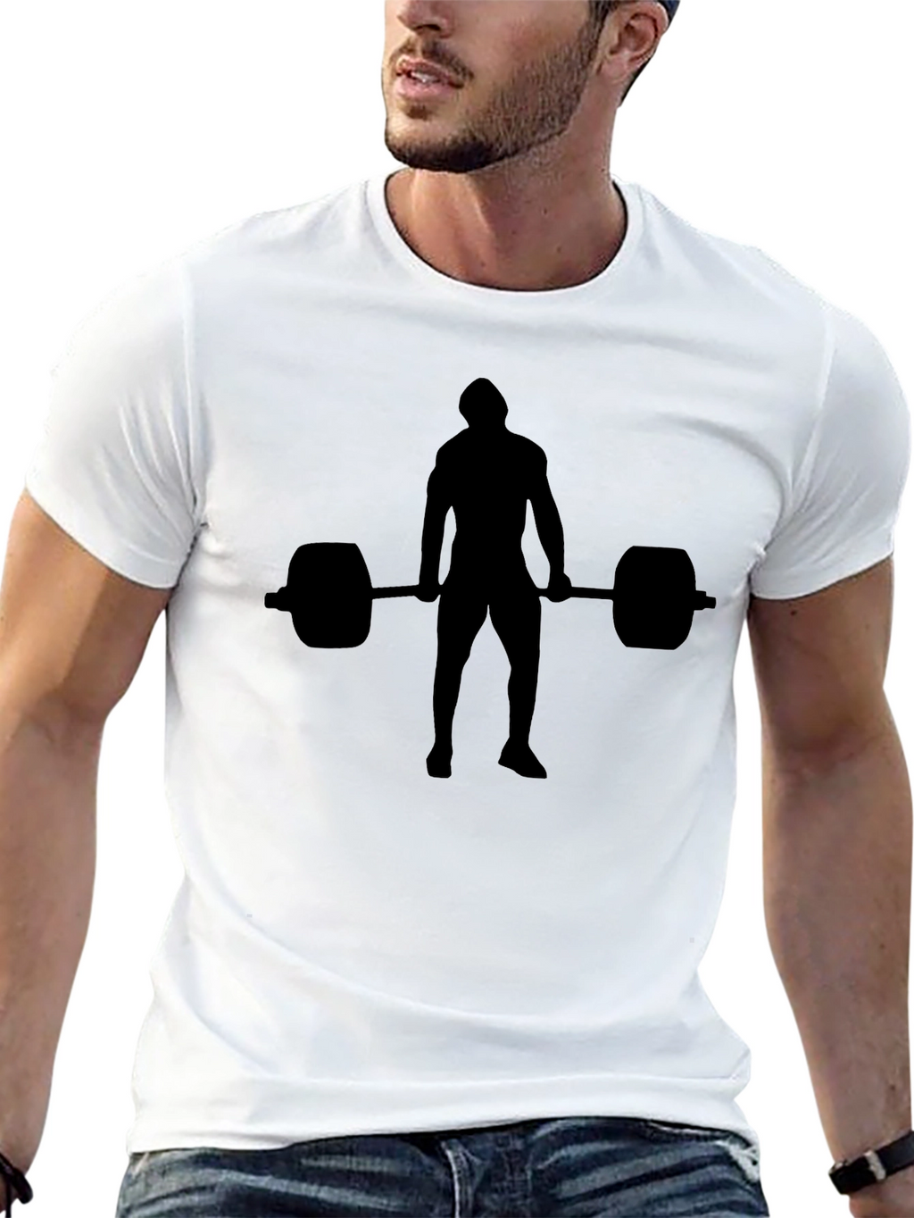 Weightlifter Silhouette T-Shirt - Gym Apparel