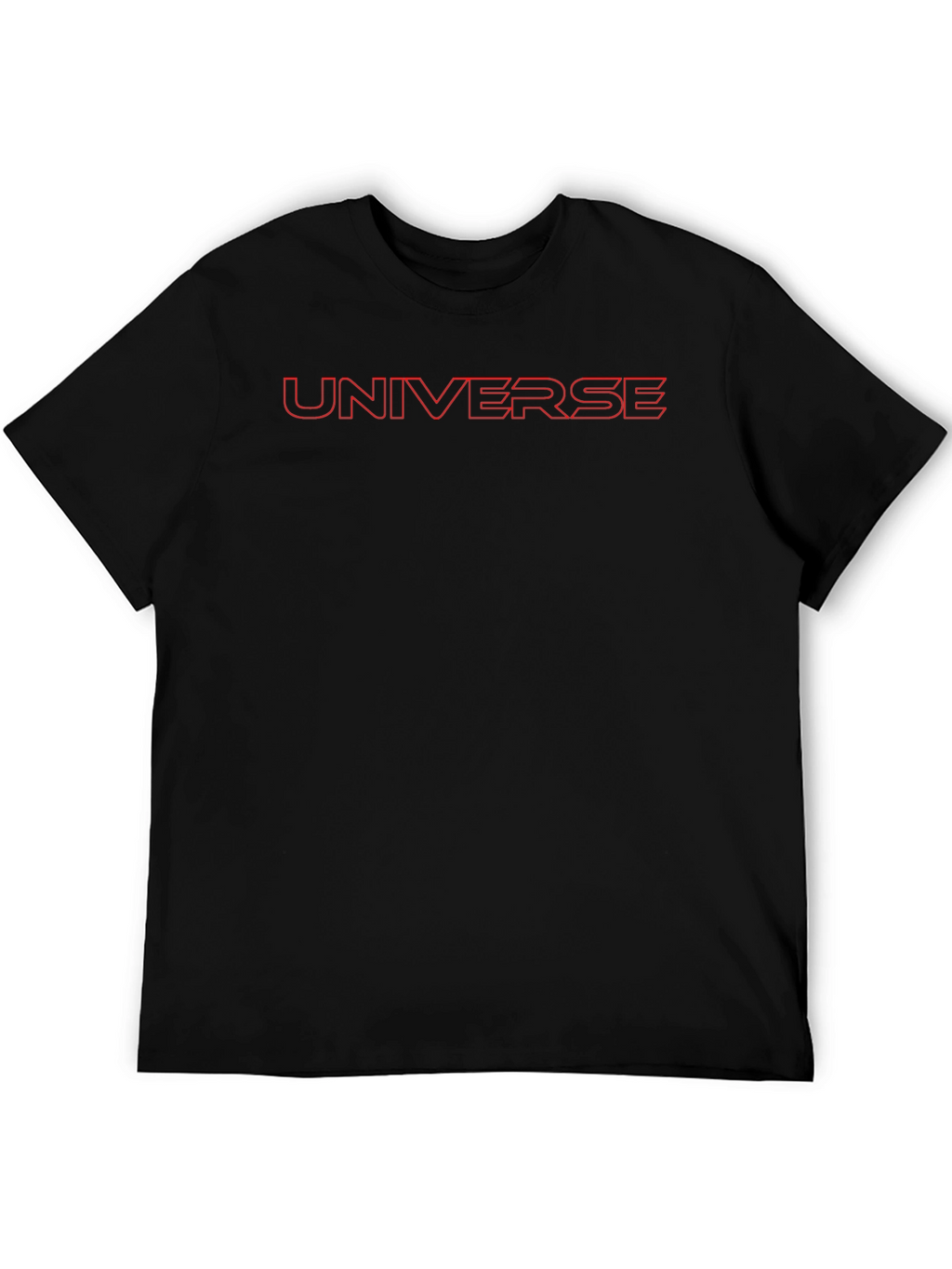 Universe Red Outline Black T-Shirt