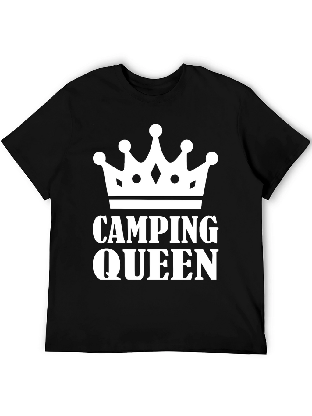 Camping Queen Graphic T-Shirt - Black