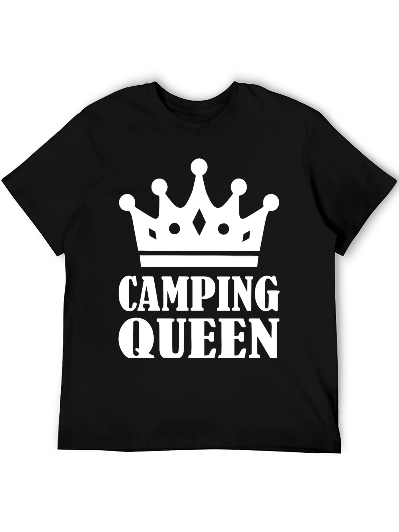 Camping Queen Graphic T-Shirt - Black