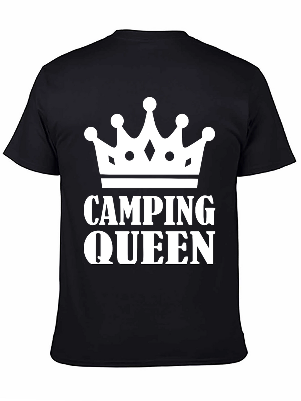 Camping Queen Graphic T-Shirt - Black
