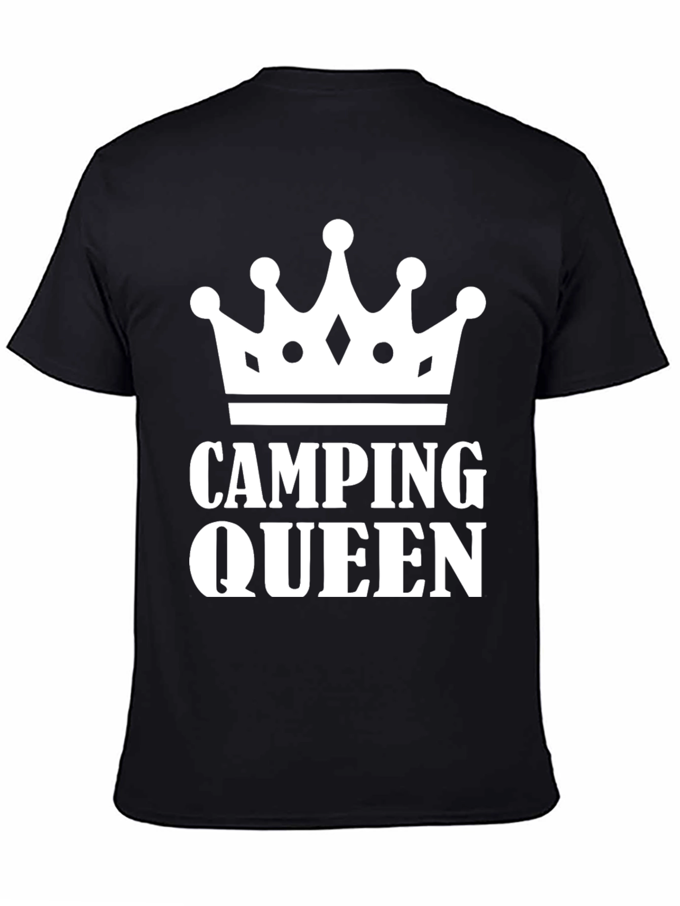 Camping Queen Graphic T-Shirt - Black