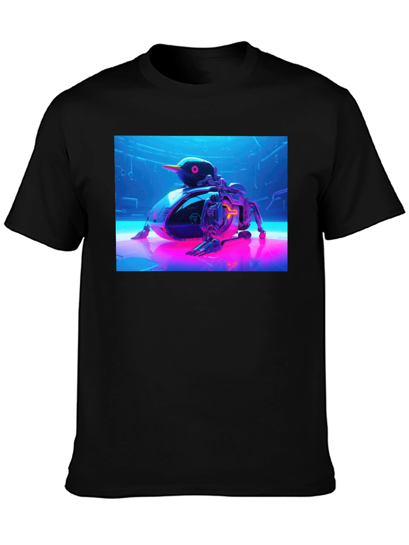 Cyberpunk Duck T-Shirt - Futuristic Design