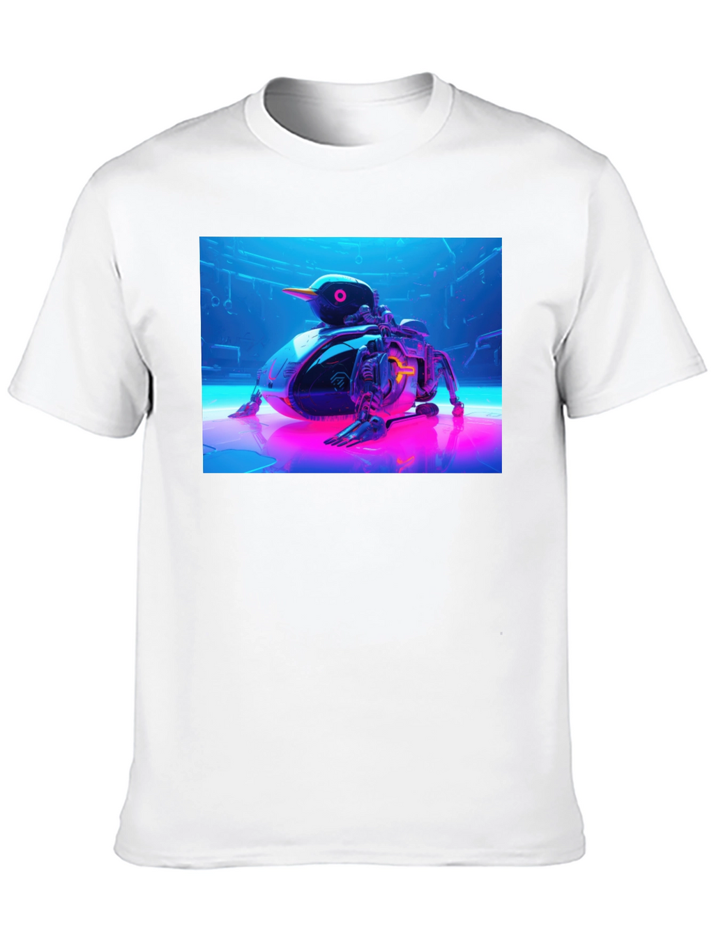 Cyberpunk Duck T-Shirt - Futuristic Design