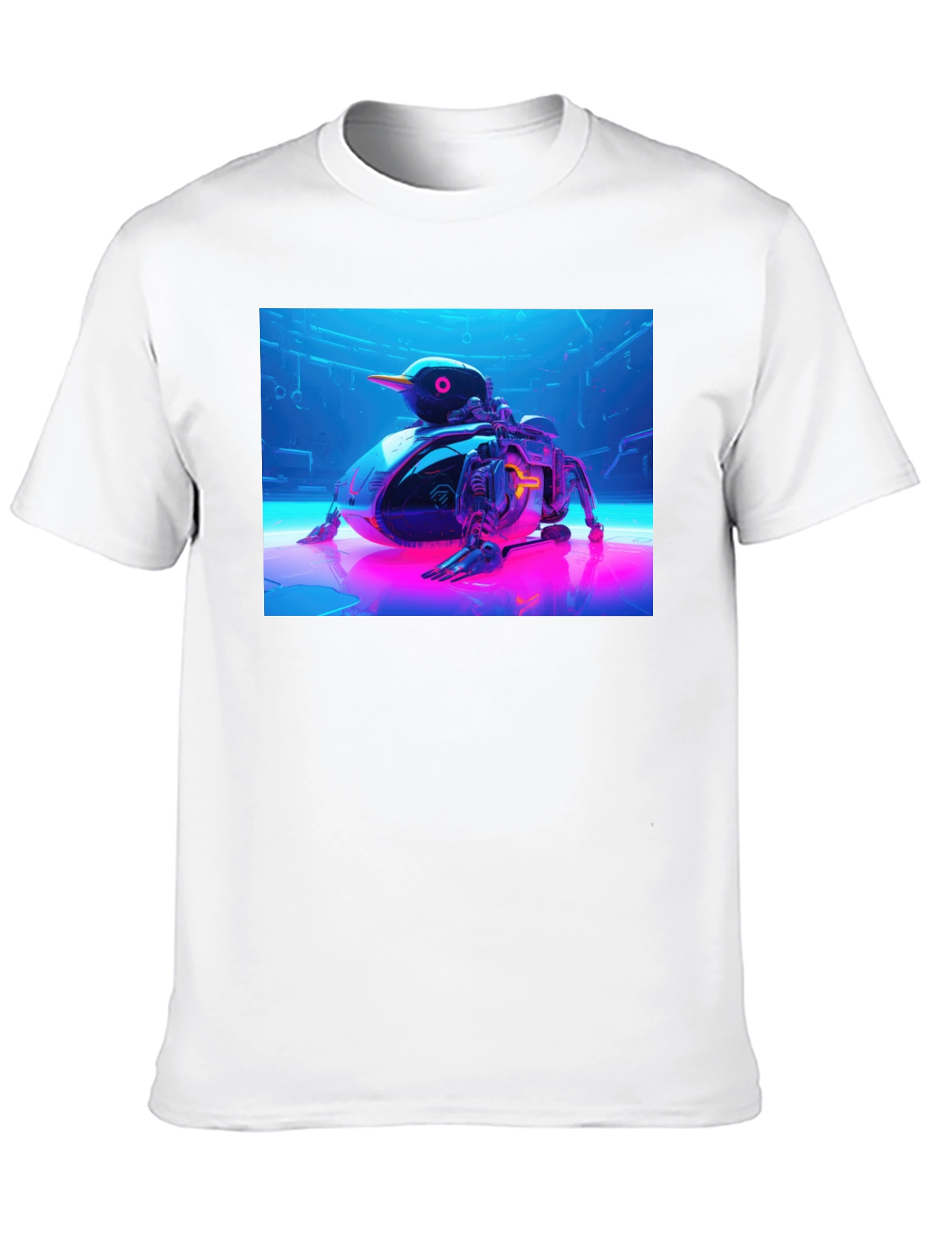 Cyberpunk Duck T-Shirt - Futuristic Design