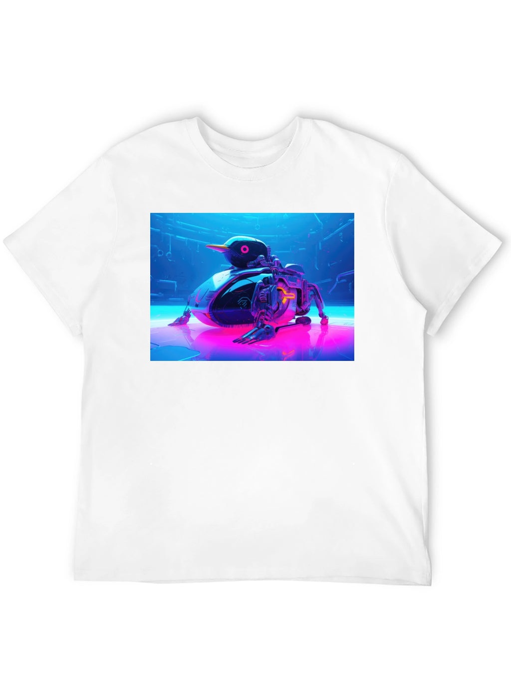 Cyberpunk Duck T-Shirt - Futuristic Design