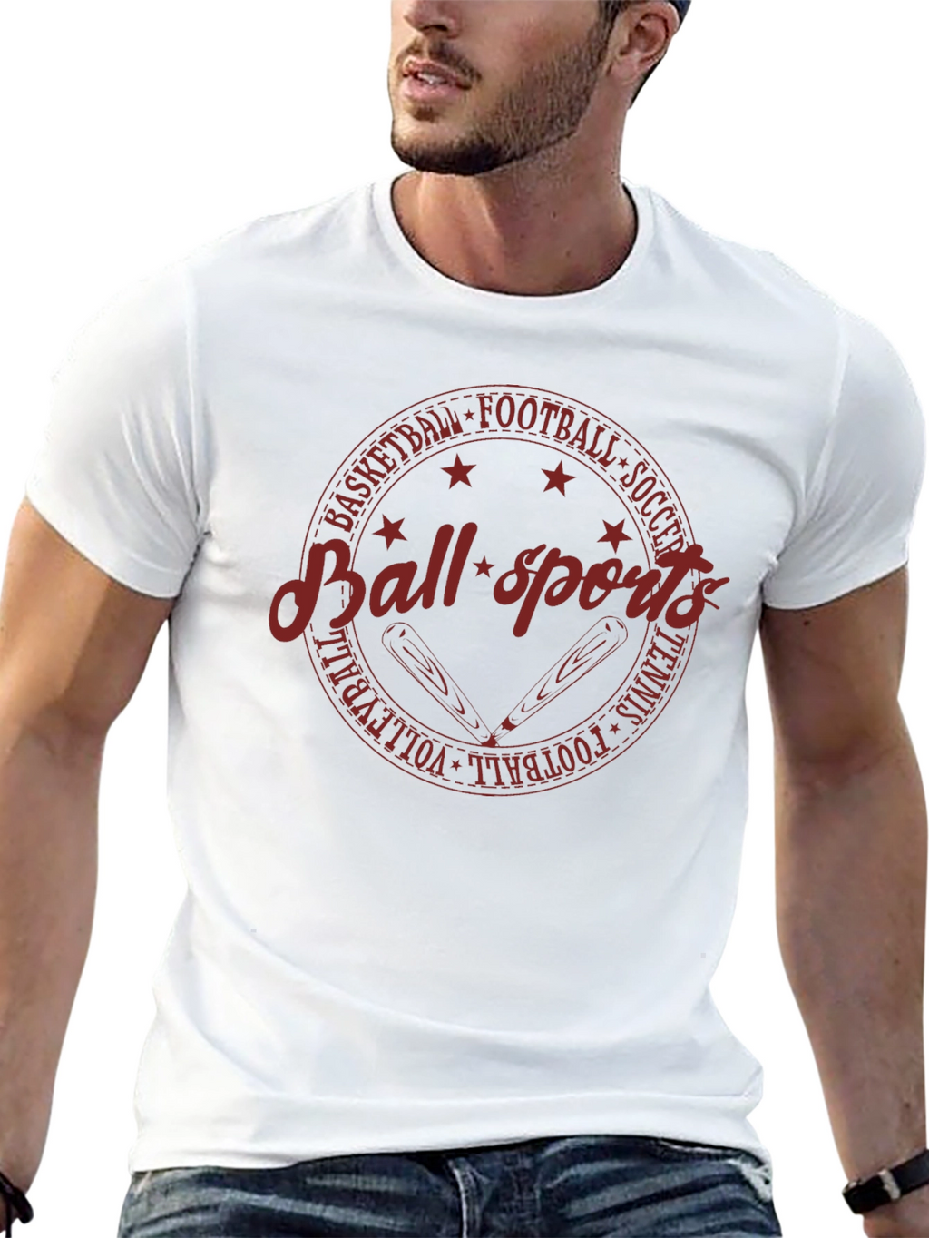 Ball Sports T-Shirt - Graphic Print Tee