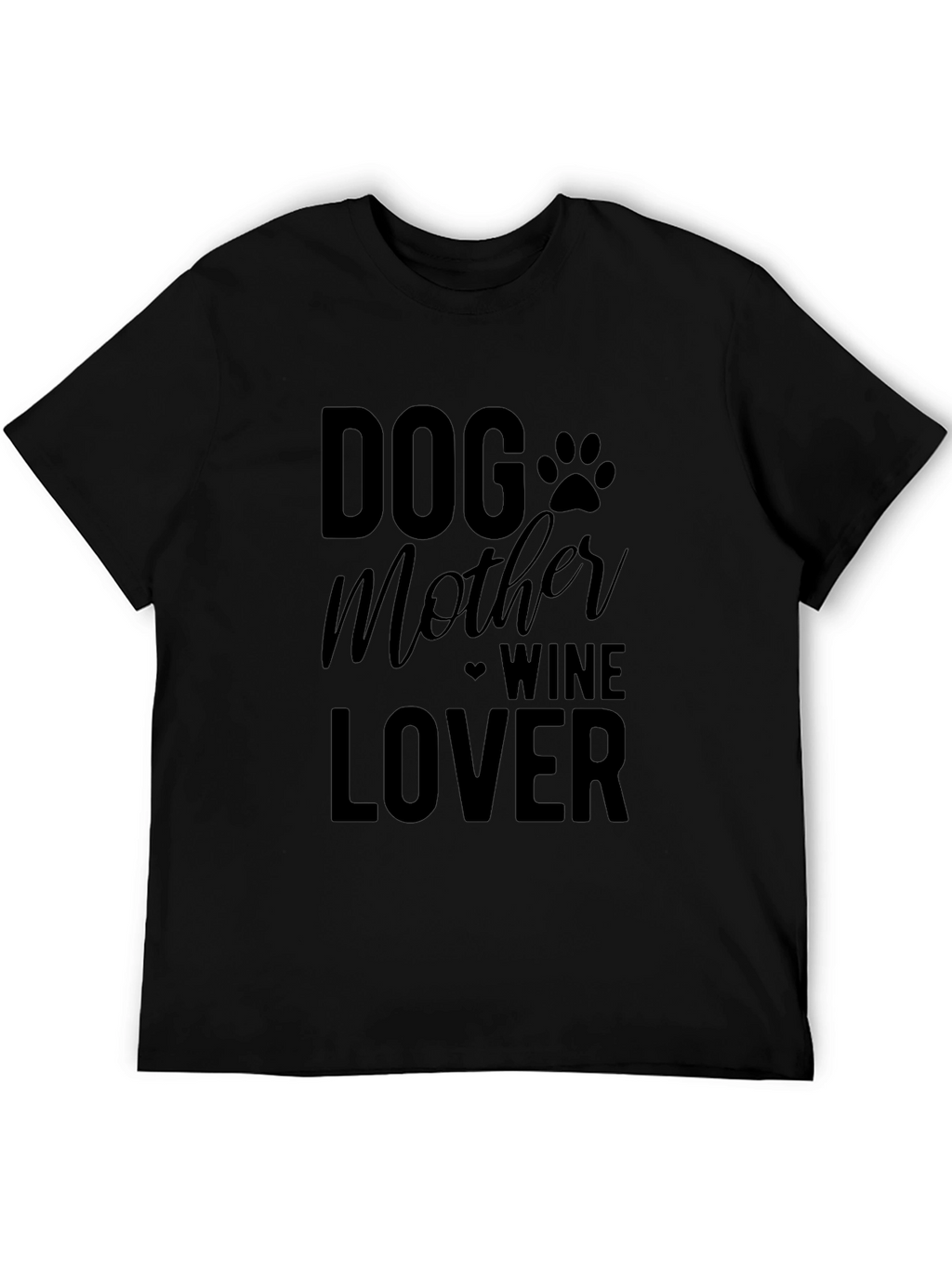 Dog Mother Wine Lover Graphic T-Shirt