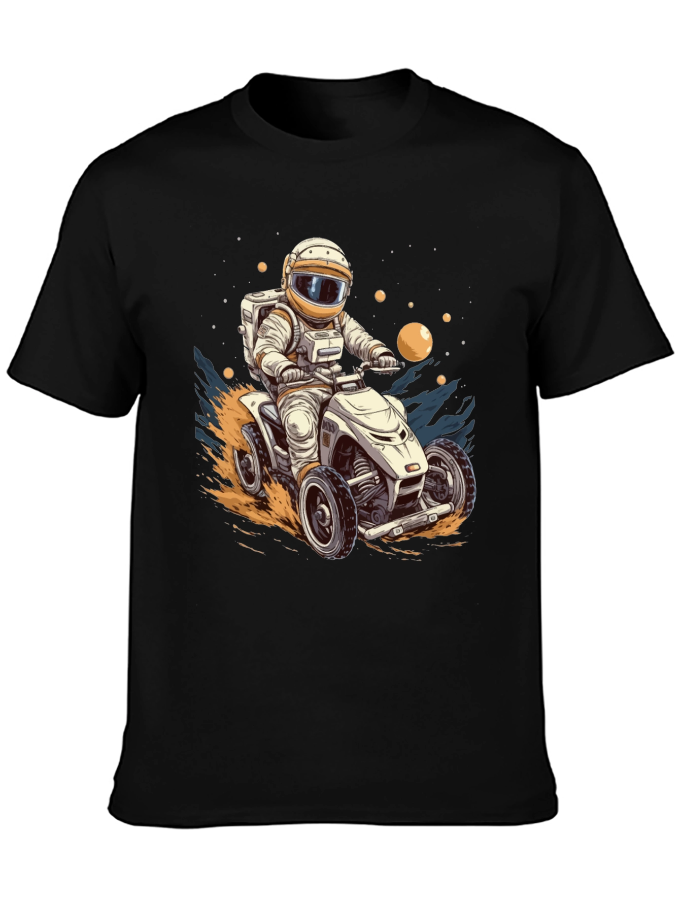 Astronaut ATV Ride Graphic T-Shirt - Space Adventure Tee
