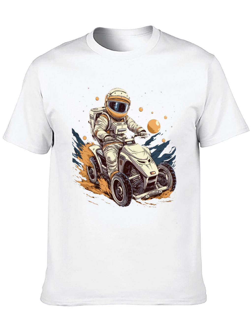 Astronaut ATV Ride Graphic T-Shirt - Space Adventure Tee