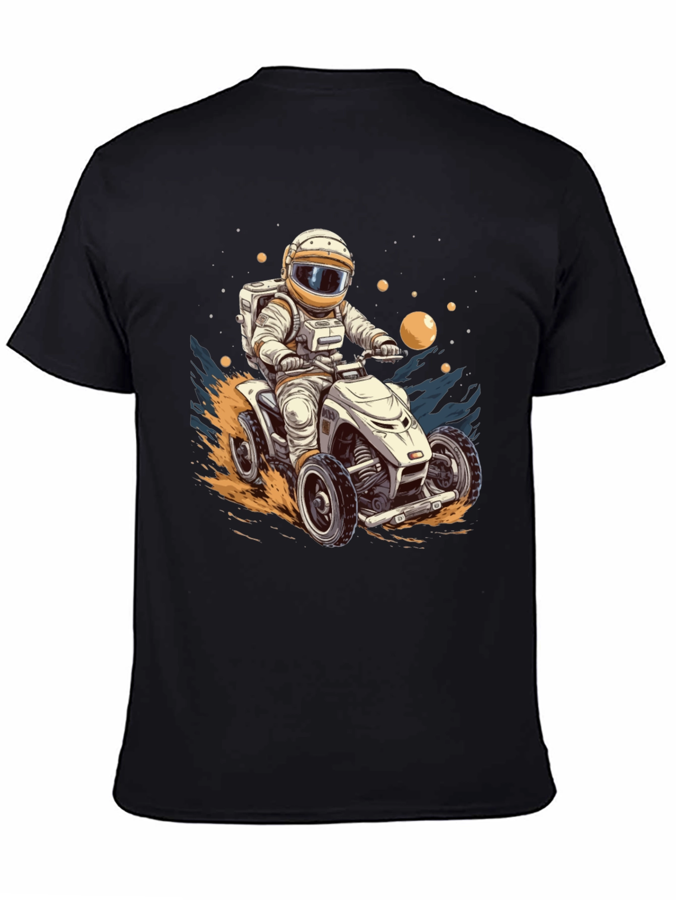 Astronaut ATV Ride Graphic T-Shirt - Space Adventure Tee
