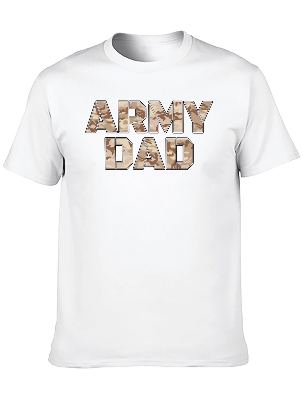 Army Dad Camo Print Black T-Shirt