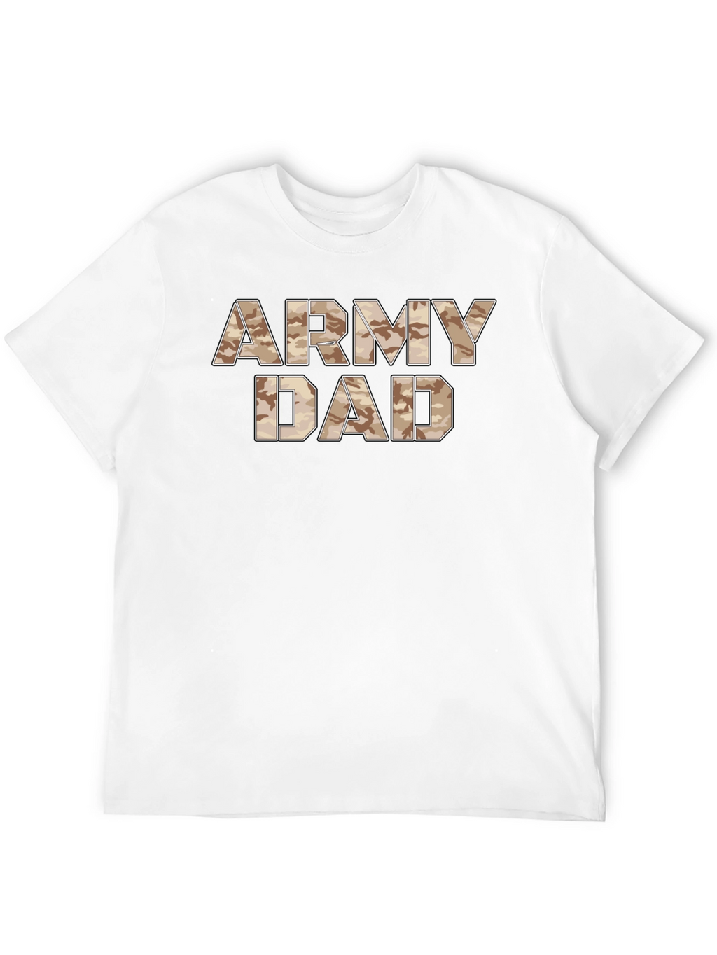 Army Dad Camo Print Black T-Shirt