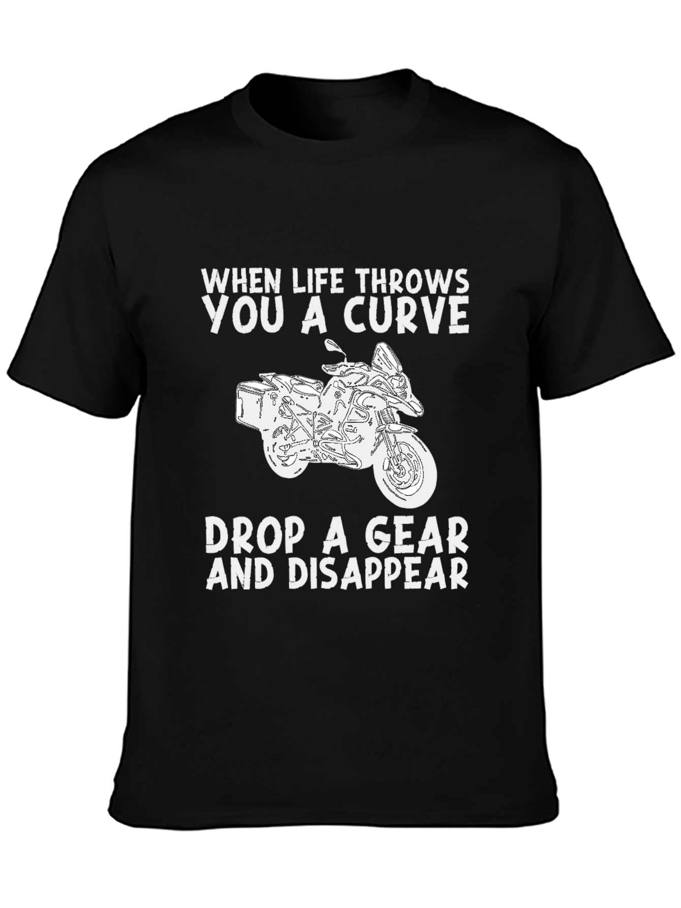 Motorcycle Rider T-Shirt - When Life Throws You A Curve