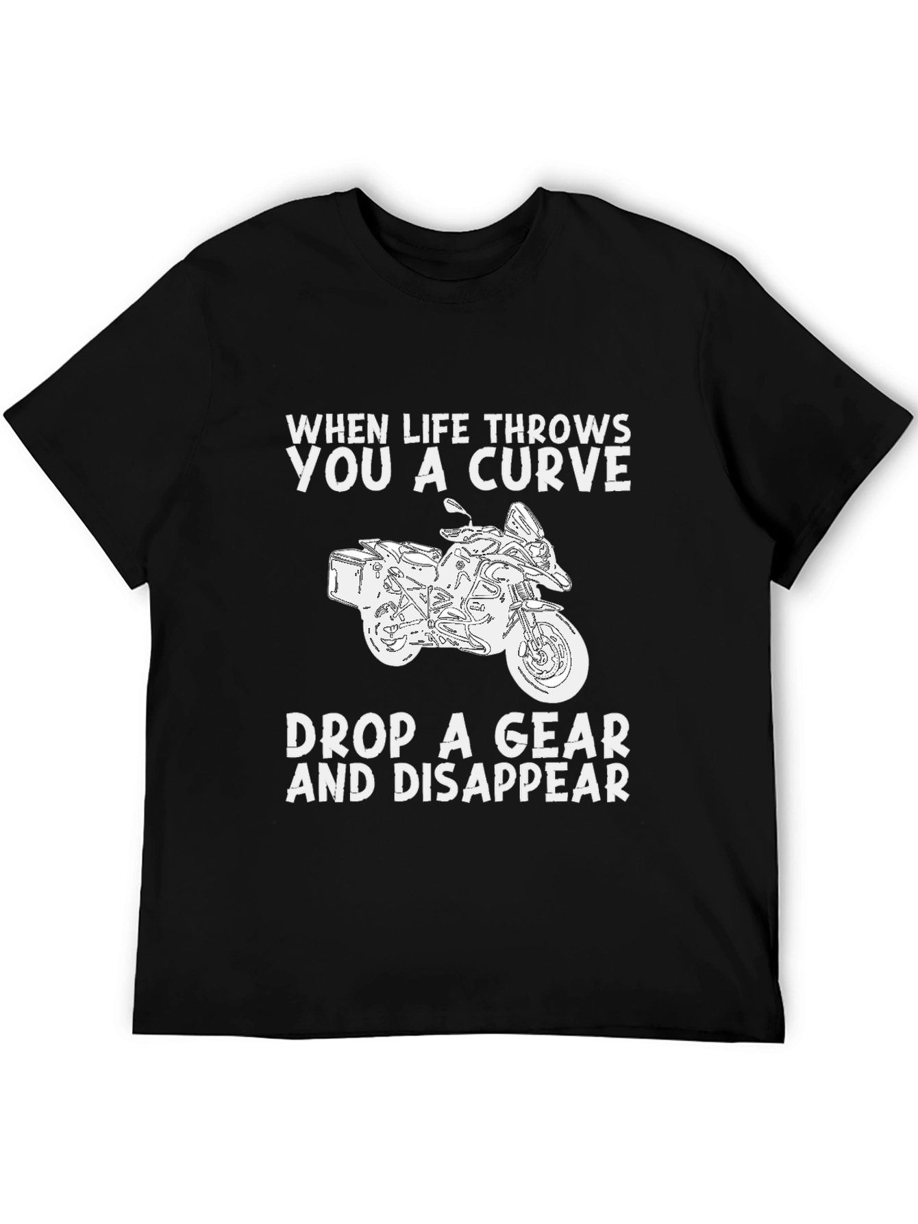 Motorcycle Rider T-Shirt - When Life Throws You A Curve