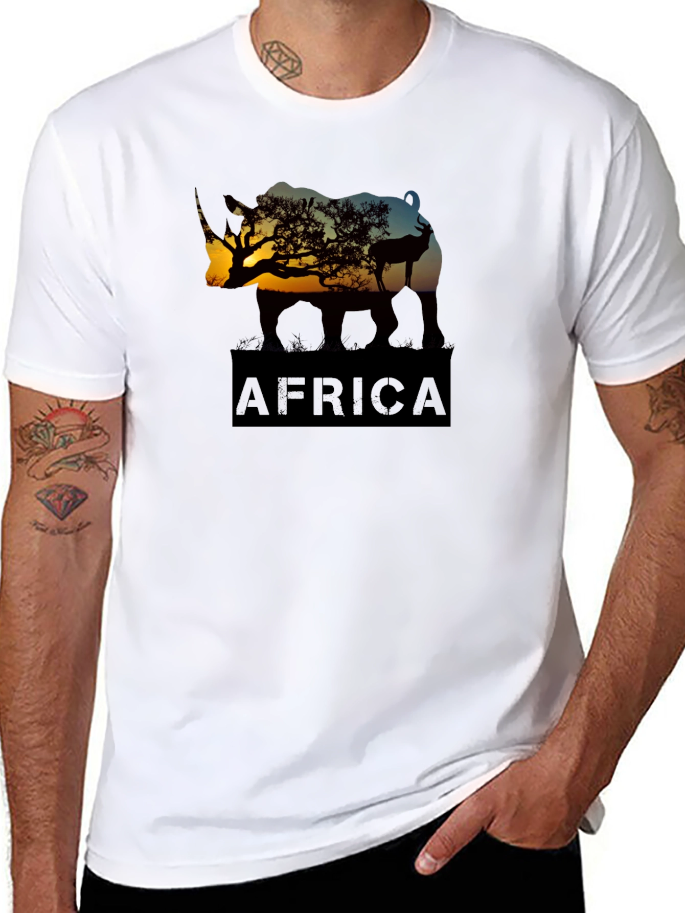 African Wildlife Silhouette T-Shirt