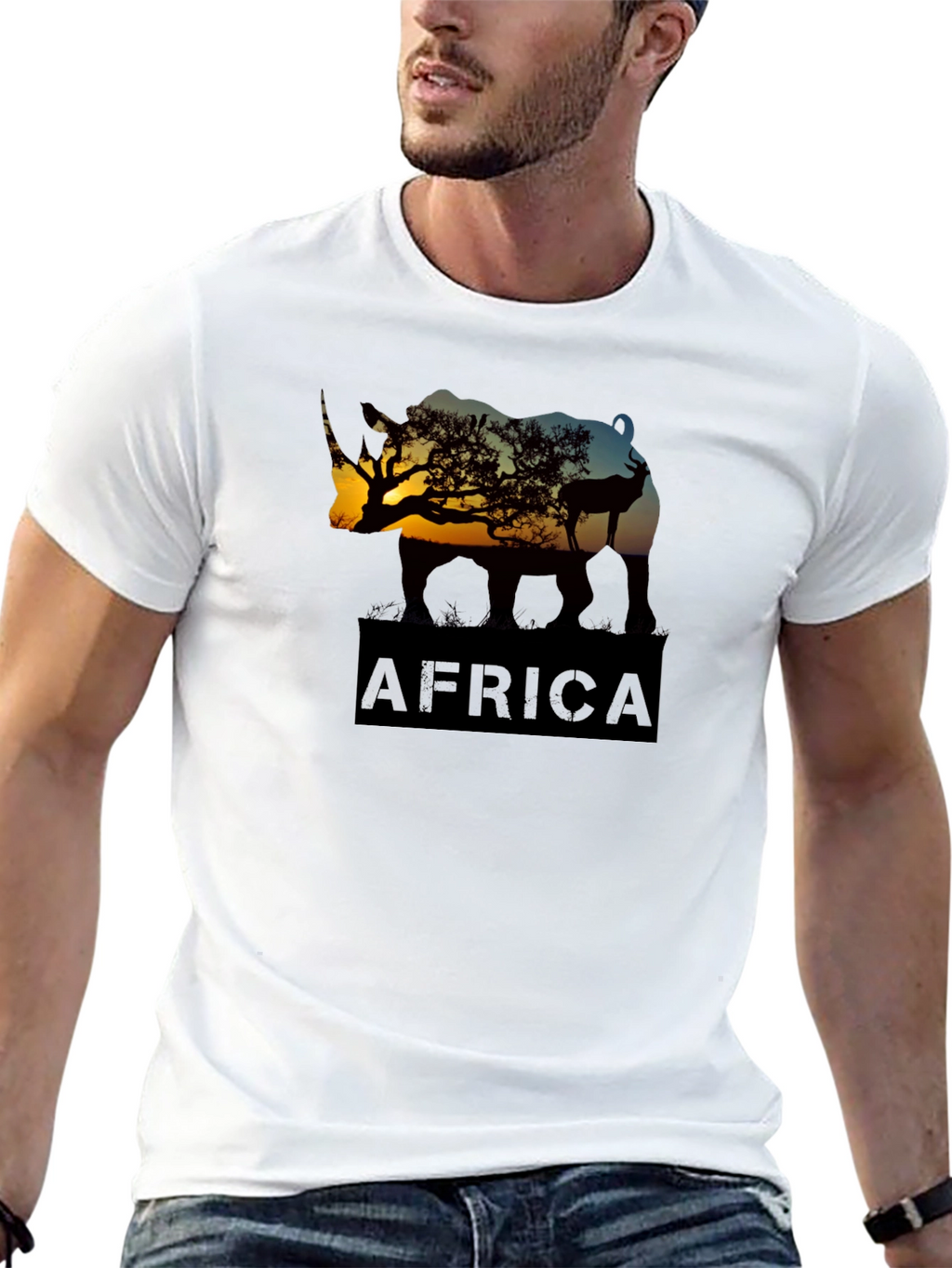 African Wildlife Silhouette T-Shirt