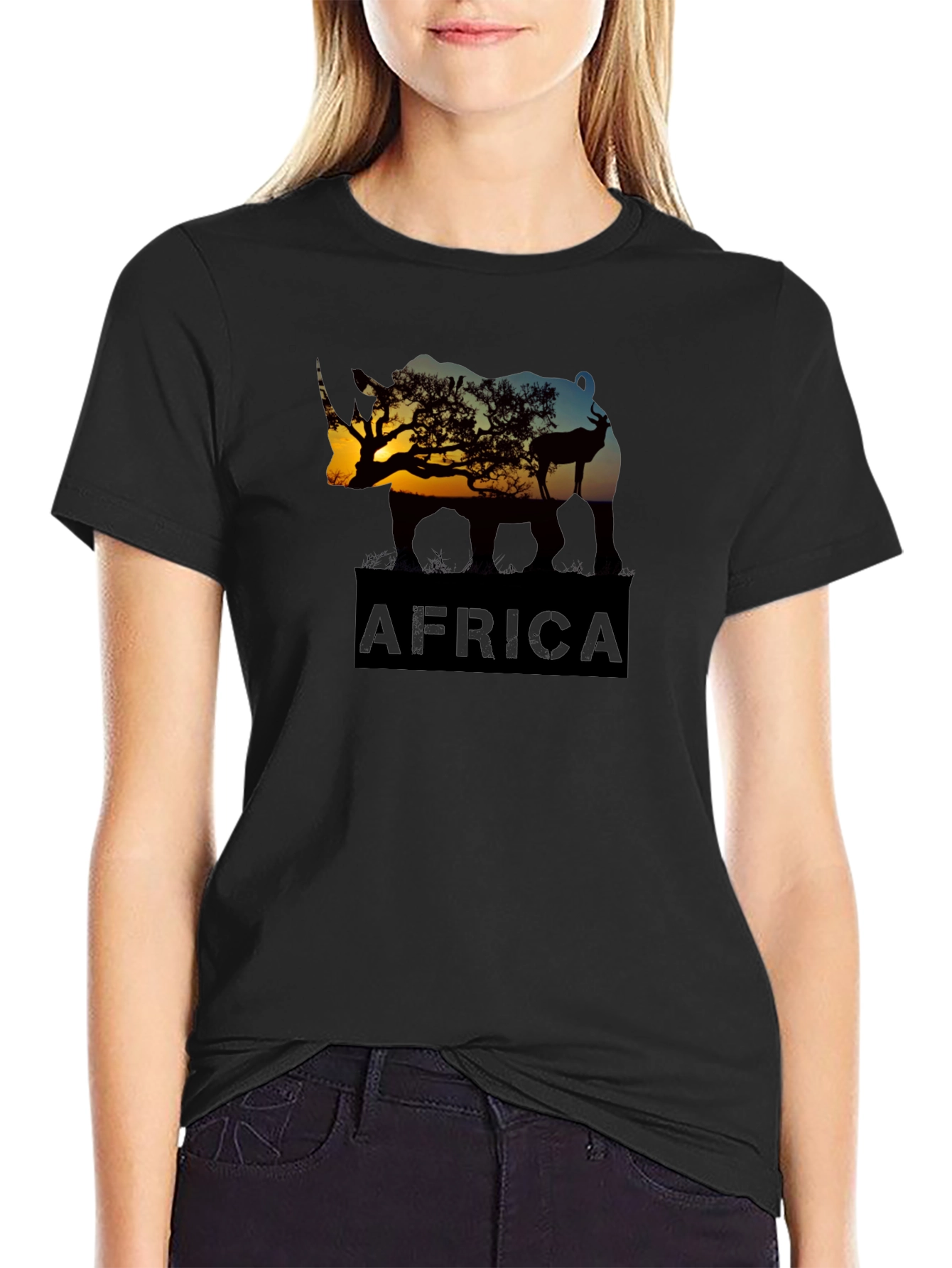 African Wildlife Silhouette T-Shirt