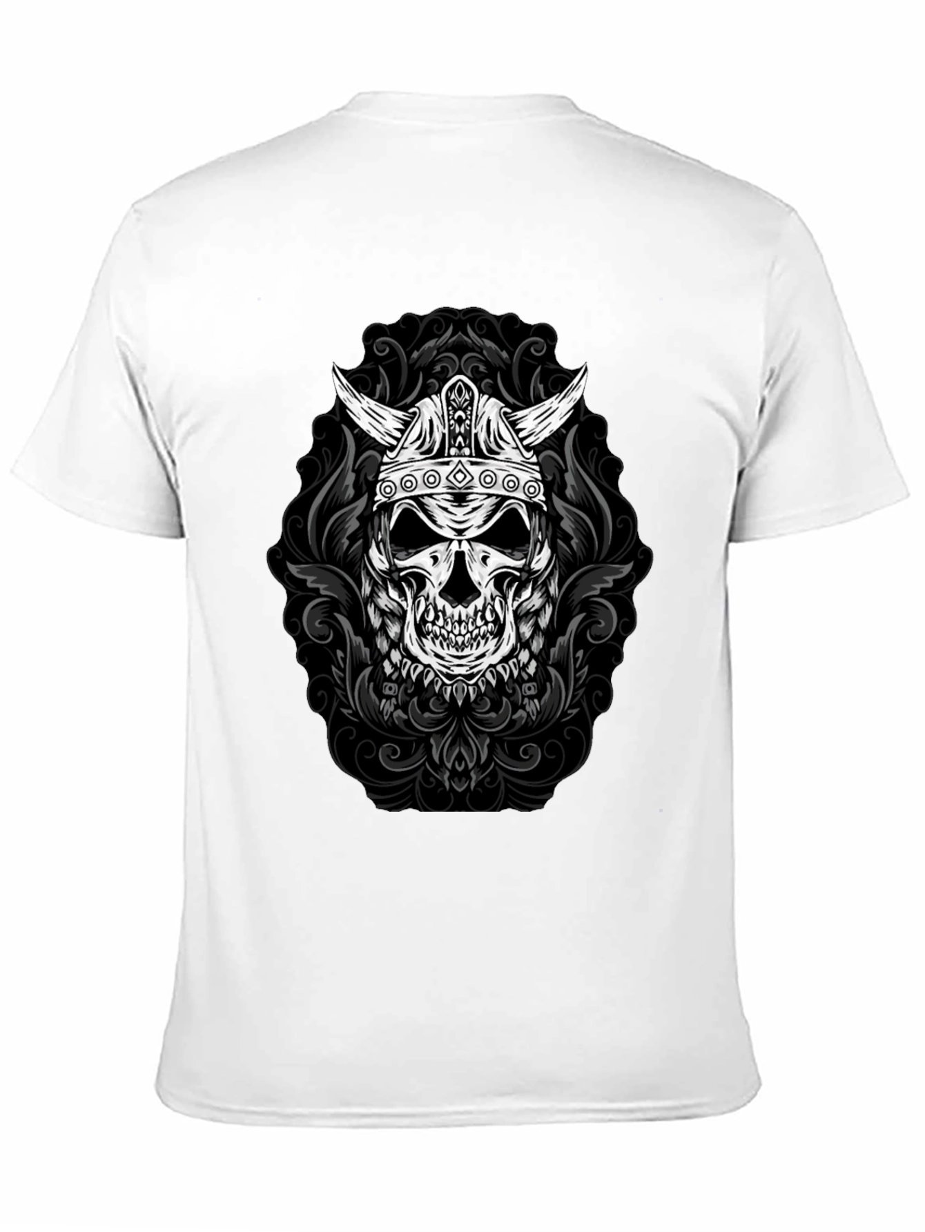 Viking Skull Graphic Tee - Black T-Shirt