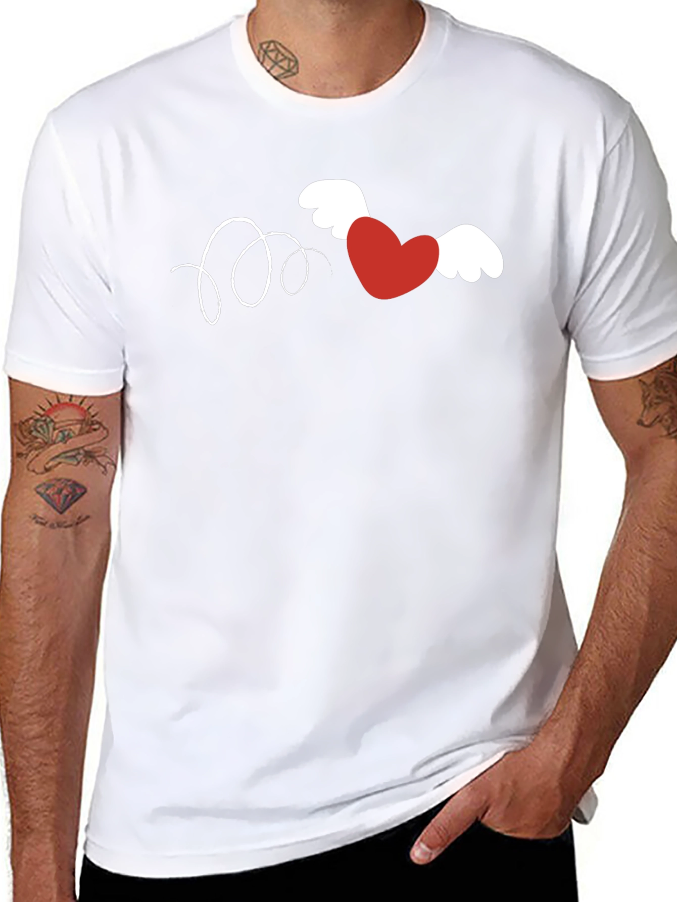 Winged Heart Graphic Tee - Valentines Day Shirt