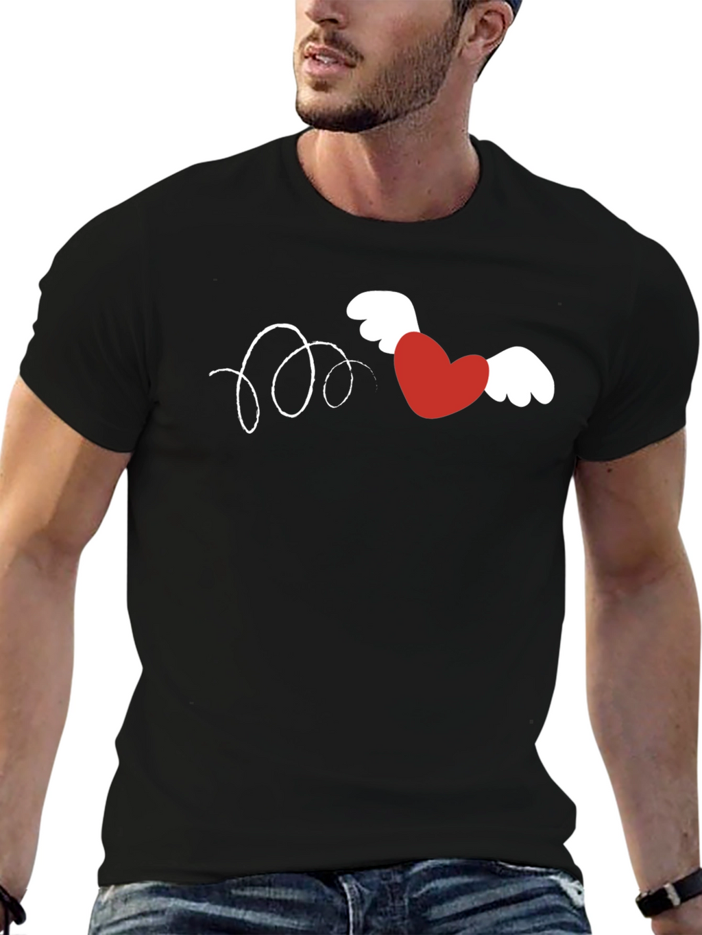 Winged Heart Graphic Tee - Valentines Day Shirt