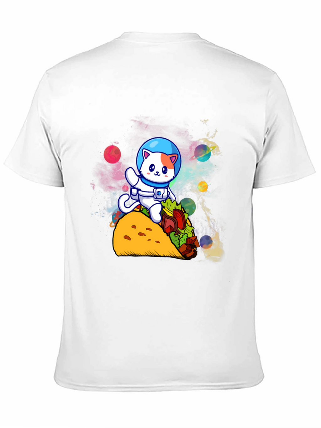 Astronaut Cat Riding Taco T-Shirt