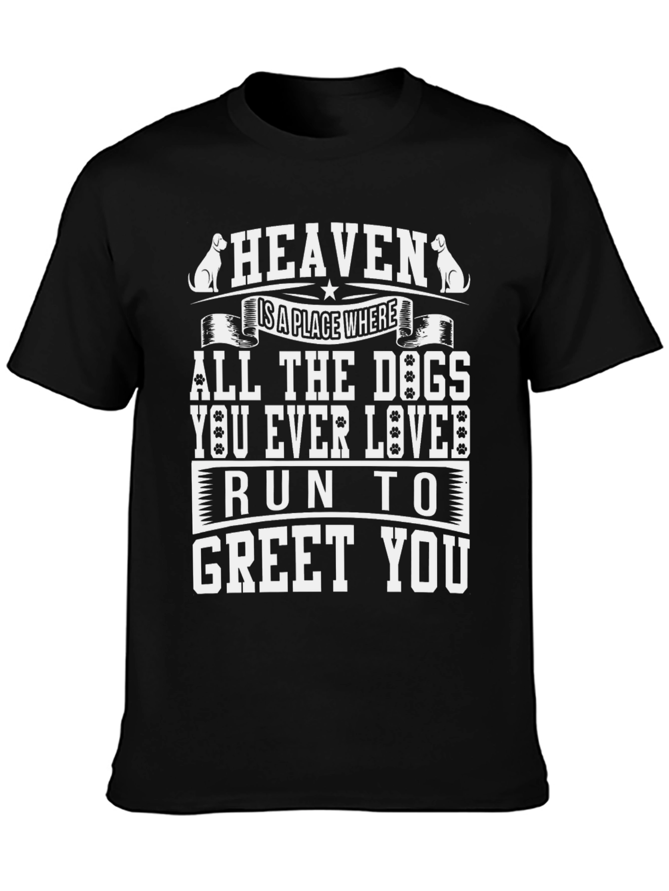 Heaven All Dogs Run to Greet You T-Shirt