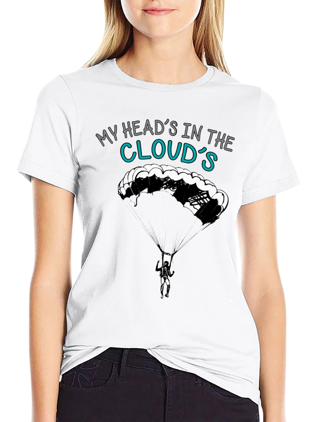 My Heads In The Clouds T-Shirt - Skydiving Design